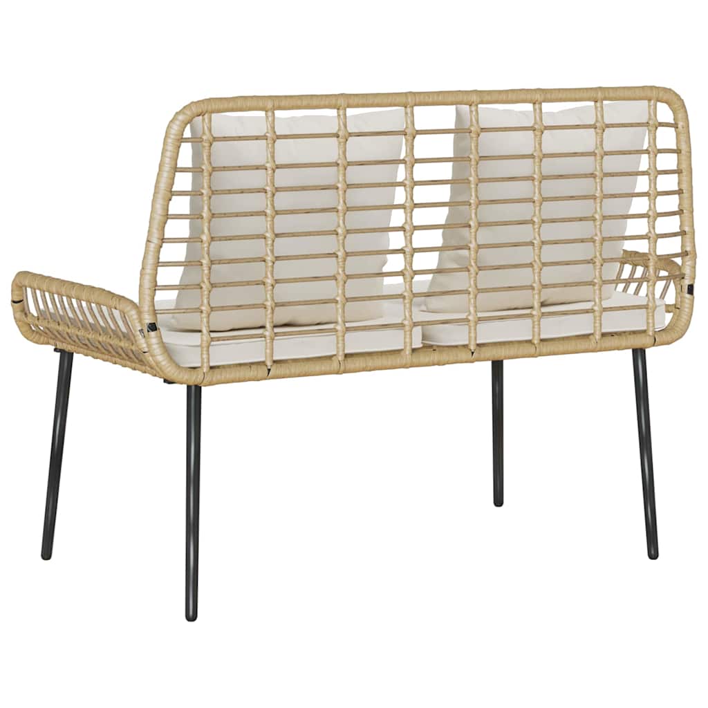 Tuinbank Bruin en Crème poly rattan is nu te koop bij PeponiXL, paradijselijk wonen!