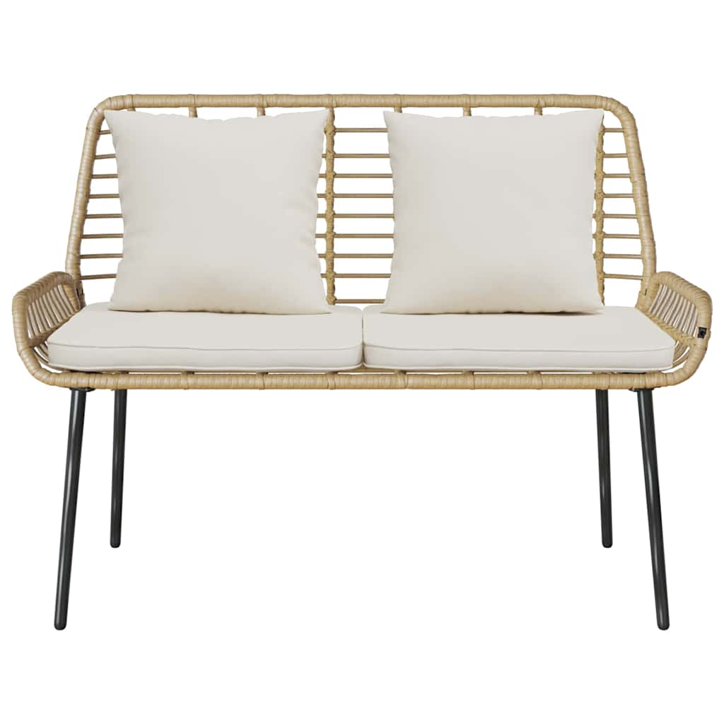 Tuinbank Bruin en Crème poly rattan is nu te koop bij PeponiXL, paradijselijk wonen!
