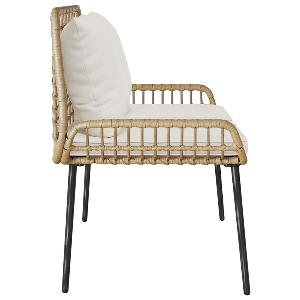 Tuinbank Bruin en Crème poly rattan is nu te koop bij PeponiXL, paradijselijk wonen!