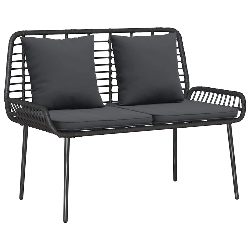 Tuin eettafelset 3 pcs Zwart en Anthraciet poly rattan is nu te koop bij PeponiXL, paradijselijk wonen!