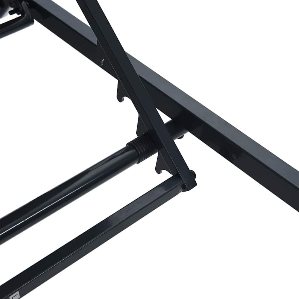 Ligstoel 1-persoon Zwart en Anthraciet 197 x 54 x 86 cm Staal is nu te koop bij PeponiXL, paradijselijk wonen!