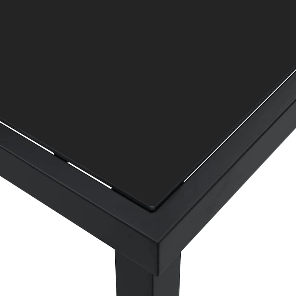 Tuinstafel Zwart 200 x 80 x 73 cm Metaal