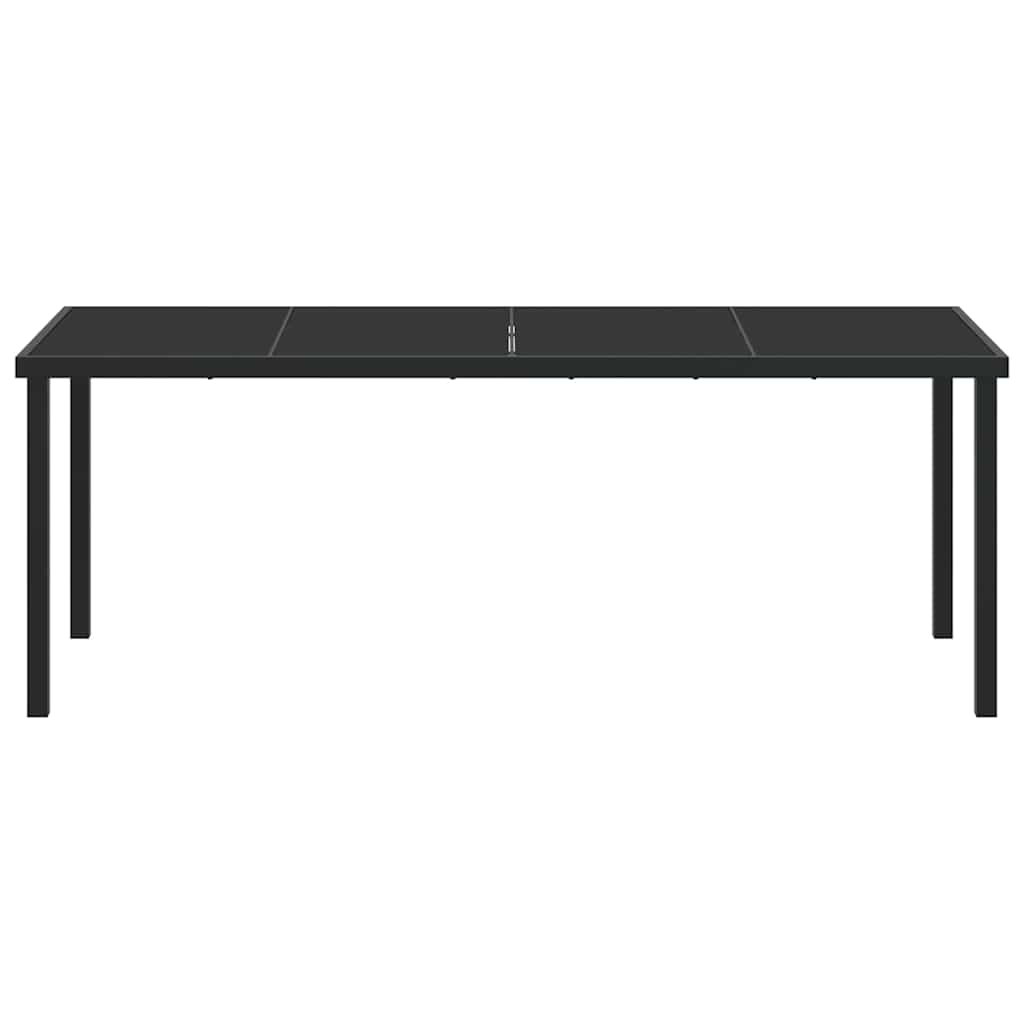 Tuinstafel Zwart 200 x 80 x 73 cm Metaal