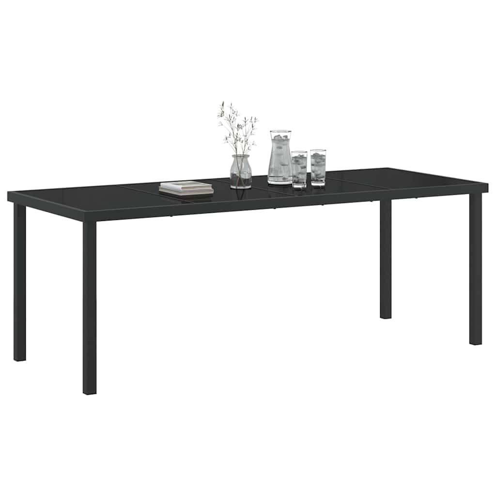 Tuinstafel Zwart 200 x 80 x 73 cm Metaal
