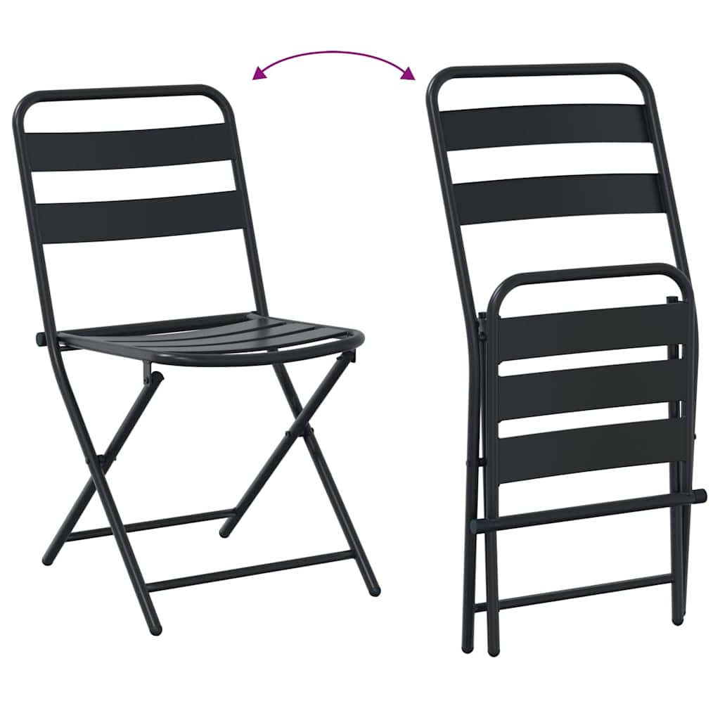 Tuin Bistro Set 3 pcs Antraciet Staal is nu te koop bij PeponiXL, paradijselijk wonen!
