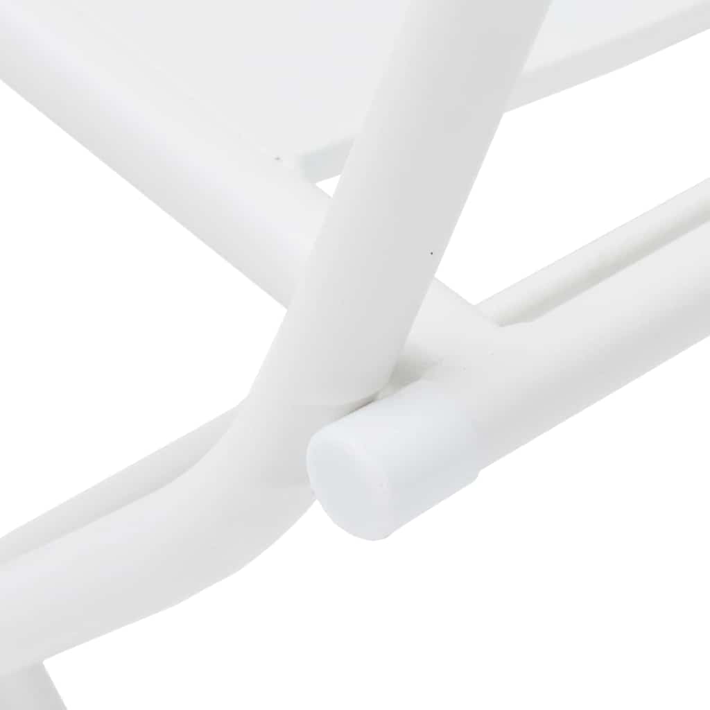 Tuin Bistro Set 3 pcs Wit Staal is nu te koop bij PeponiXL, paradijselijk wonen!