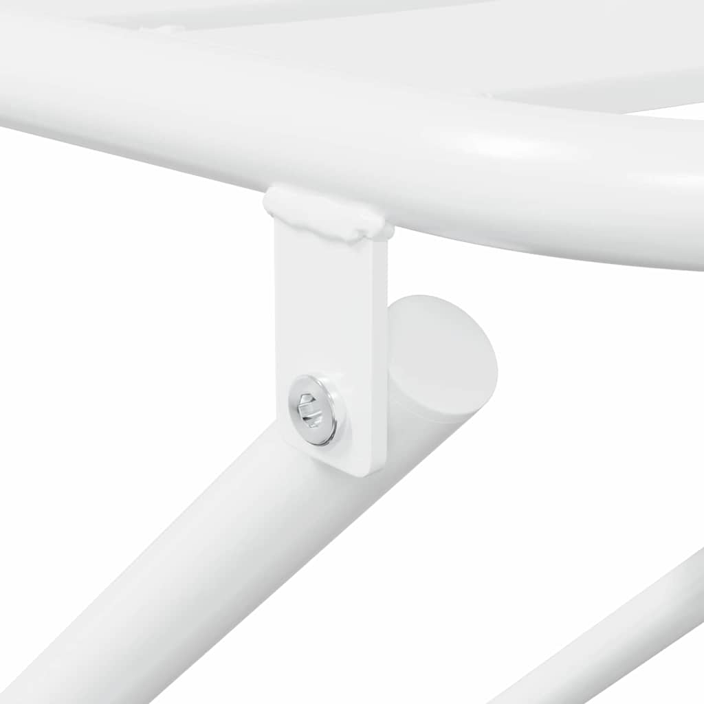 Tuin Bistro Set 3 pcs Wit Staal is nu te koop bij PeponiXL, paradijselijk wonen!