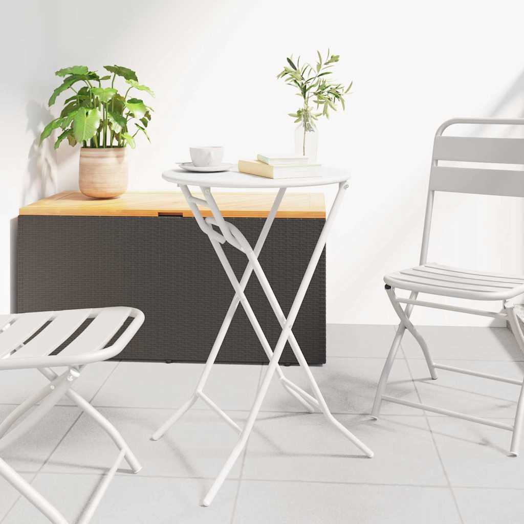 Tuinstafel Wit 50 x 50 x 72 cm Metaal is nu te koop bij PeponiXL, paradijselijk wonen!