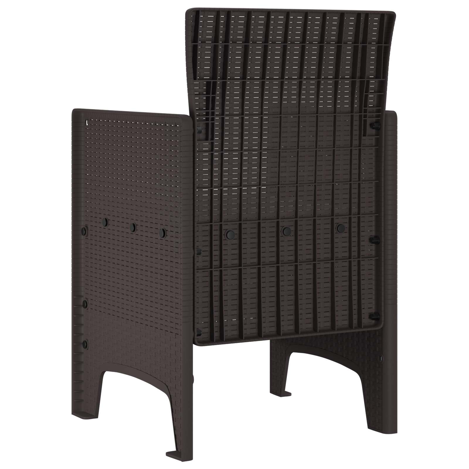 Tuinstoel met kussen 2 pcs Bruin 53 x 49 x 85 cm Polypropyleen is nu te koop bij PeponiXL, paradijselijk wonen!