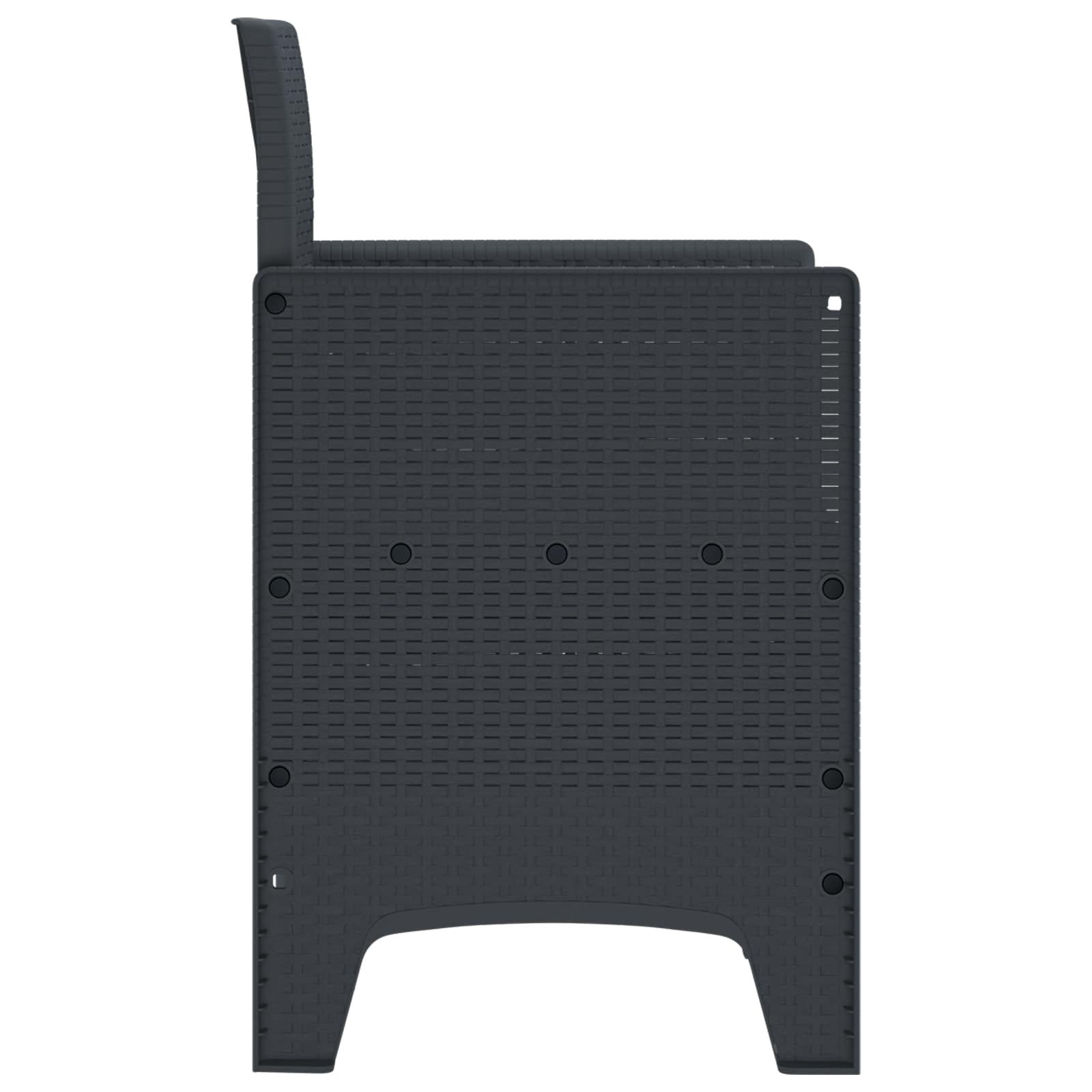 Tuinstoel 4 pcs Antraciet 53 x 49 x 85 cm Polypropyleen is nu te koop bij PeponiXL, paradijselijk wonen!