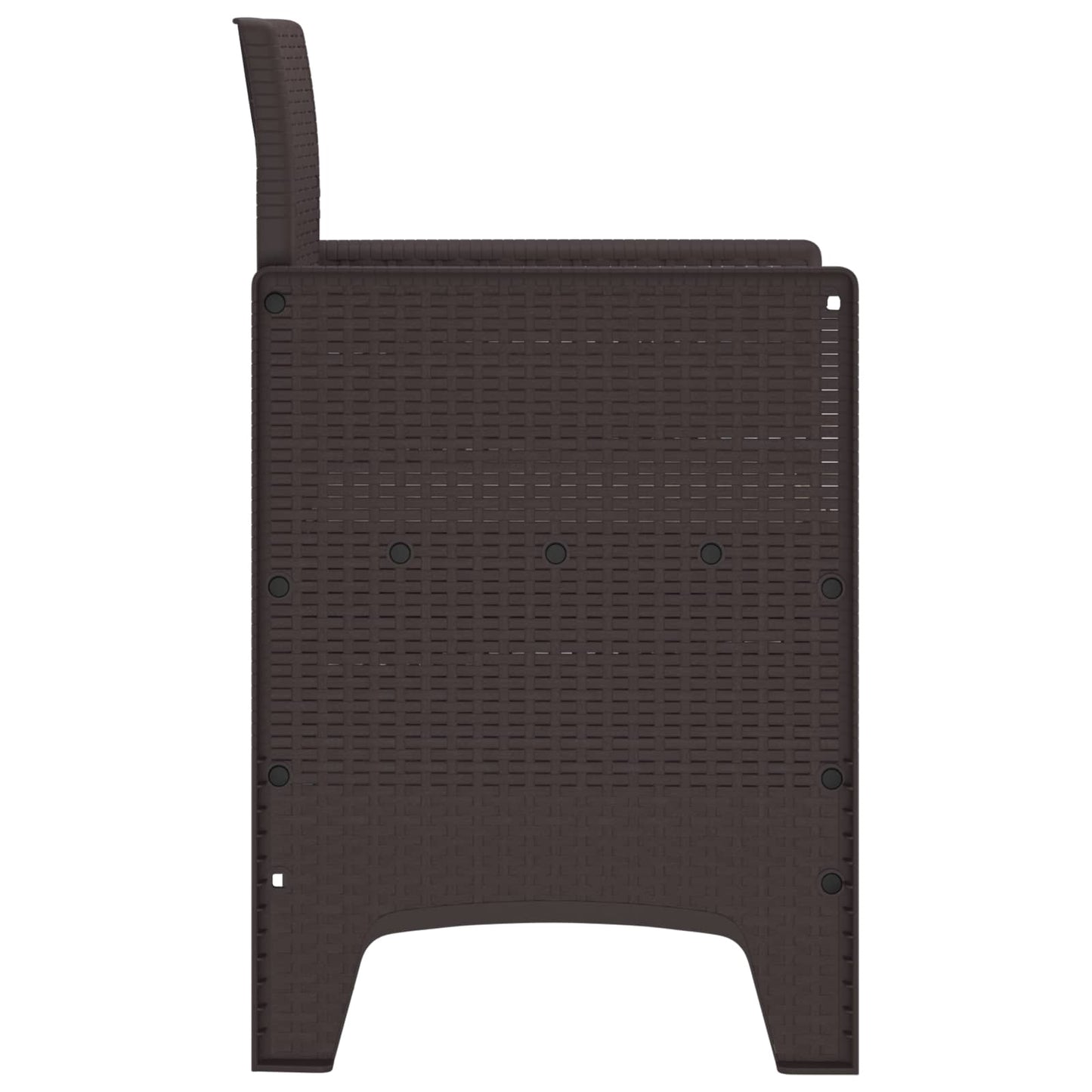 Tuinstoel met kussen 4 pcs Bruin 53 x 49 x 85 cm Polypropyleen is nu te koop bij PeponiXL, paradijselijk wonen!