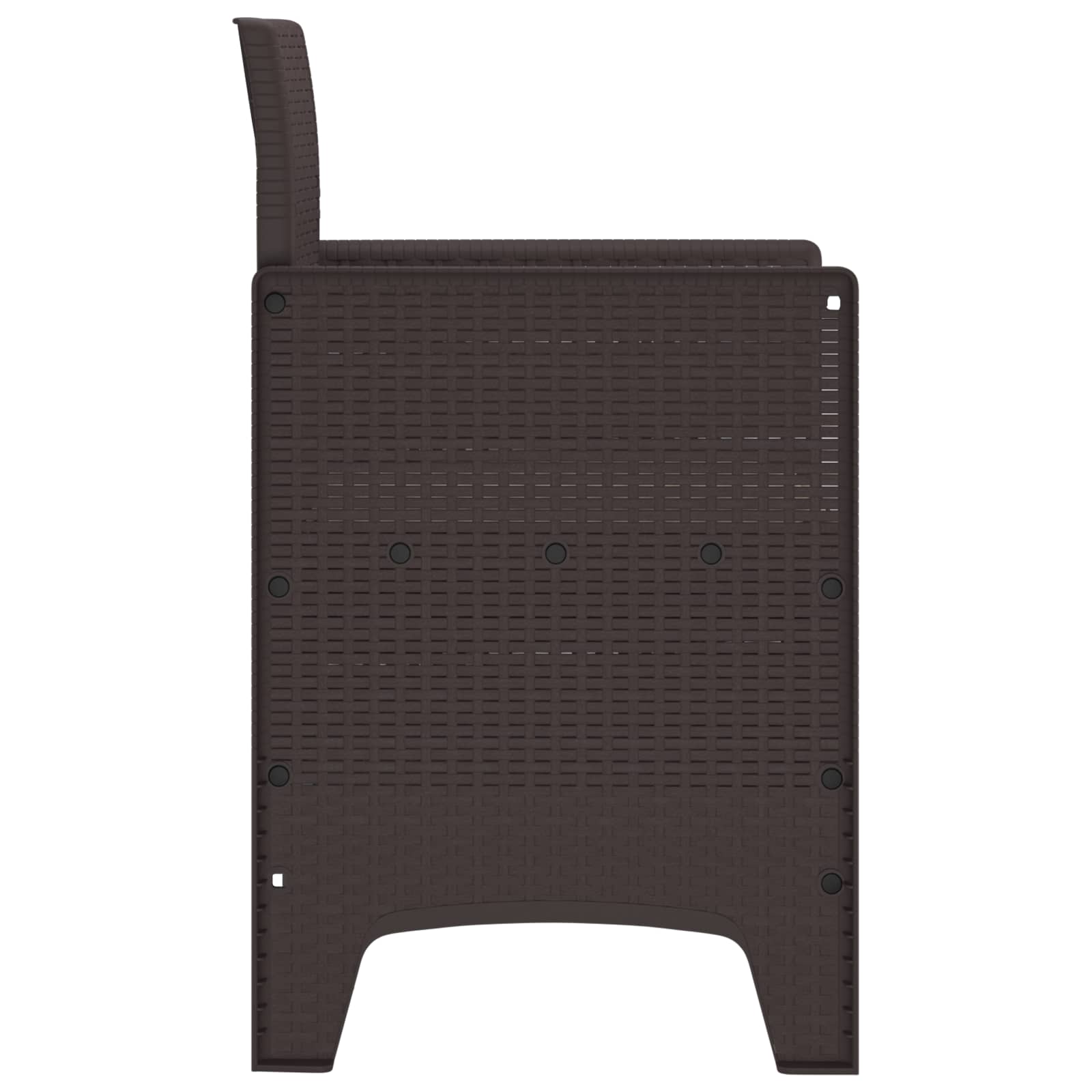 Tuinstoel met kussen 4 pcs Bruin 53 x 49 x 85 cm Polypropyleen is nu te koop bij PeponiXL, paradijselijk wonen!