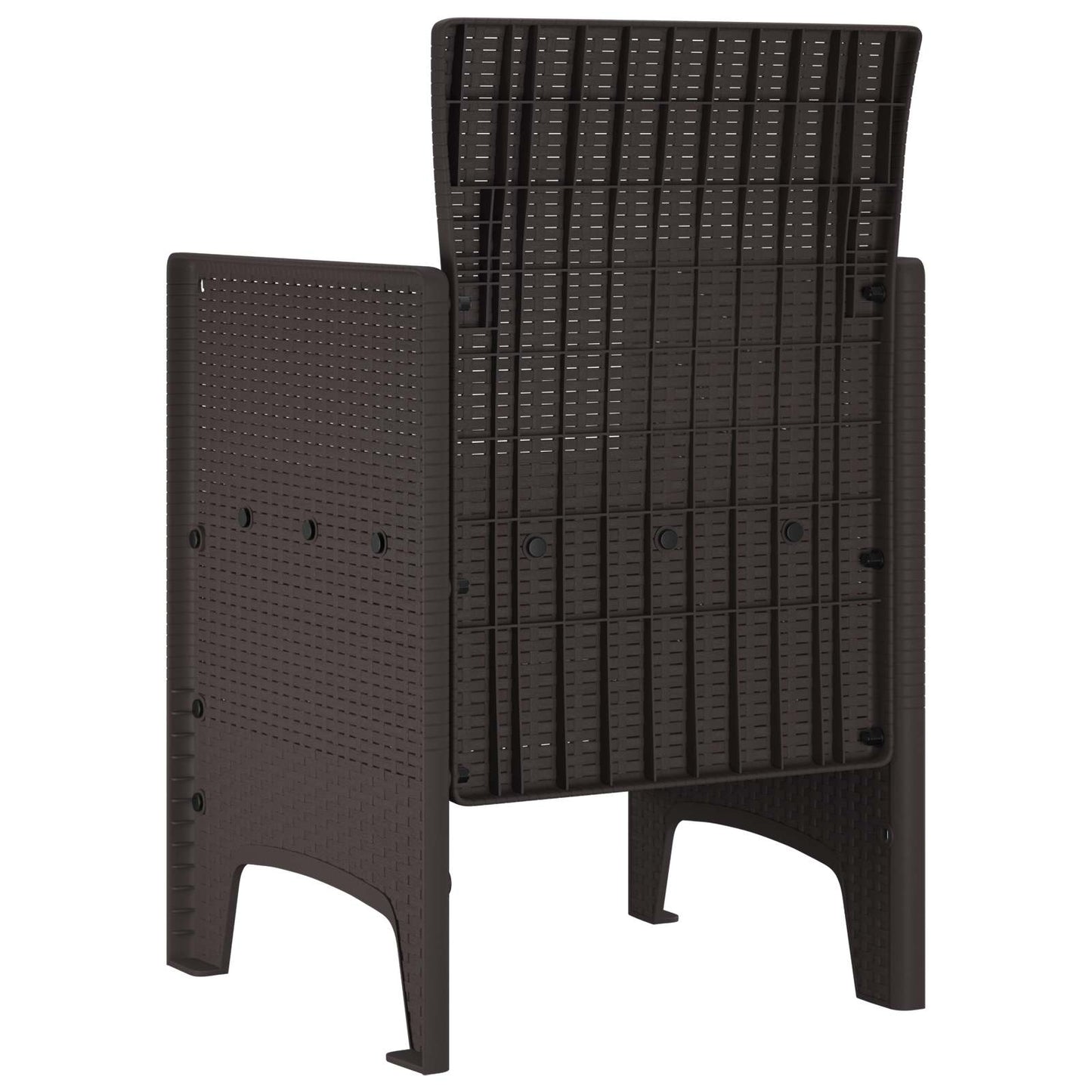 Tuinstoel met kussen 4 pcs Bruin 53 x 49 x 85 cm Polypropyleen is nu te koop bij PeponiXL, paradijselijk wonen!