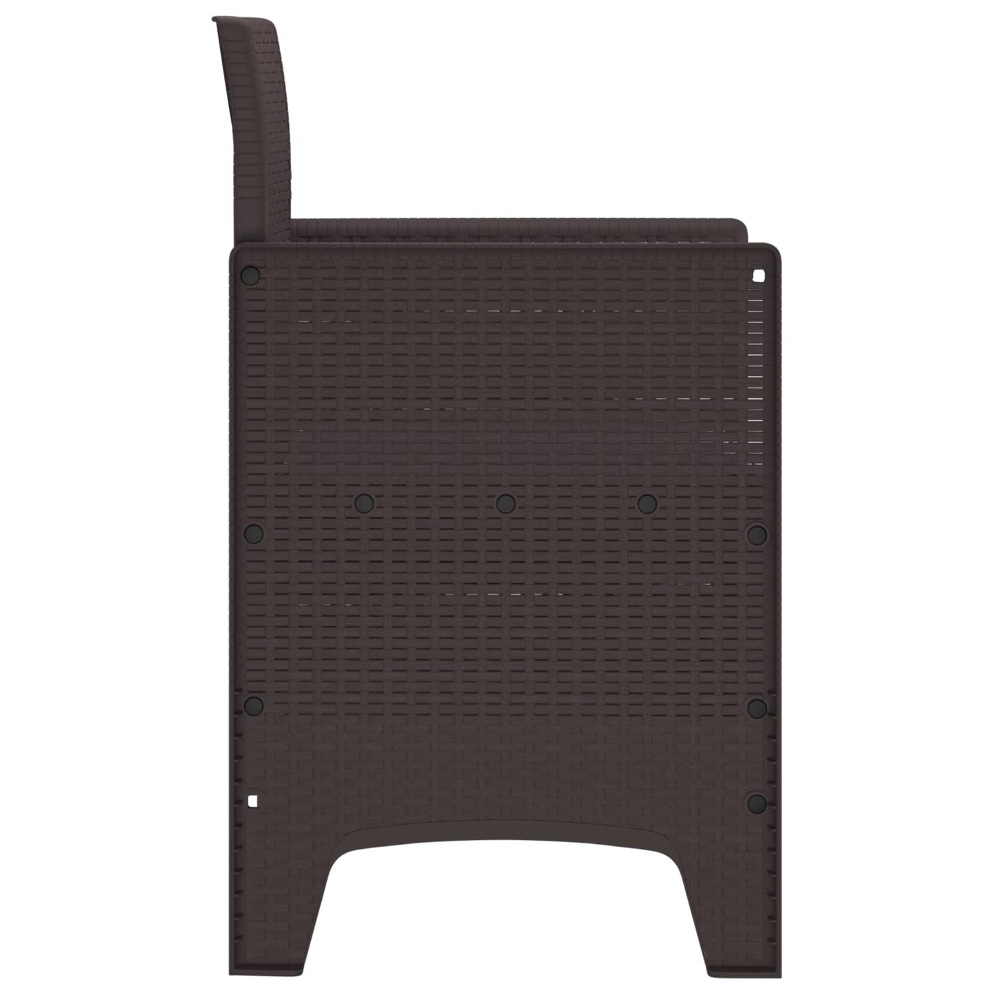 Tuinstoel met kussen 4 pcs Bruin 53 x 49 x 85 cm Polypropyleen is nu te koop bij PeponiXL, paradijselijk wonen!