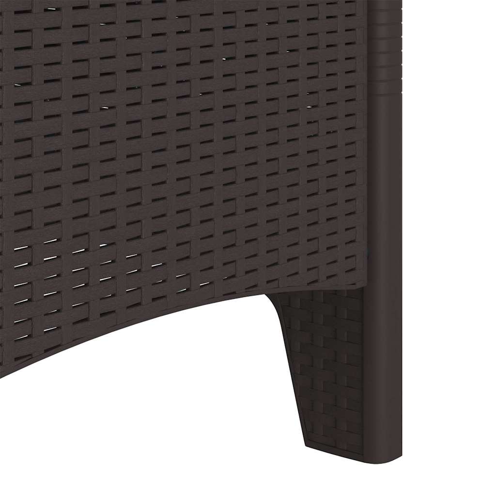 Tuinstoel met kussen 4 pcs Bruin 53 x 49 x 85 cm Polypropyleen is nu te koop bij PeponiXL, paradijselijk wonen!