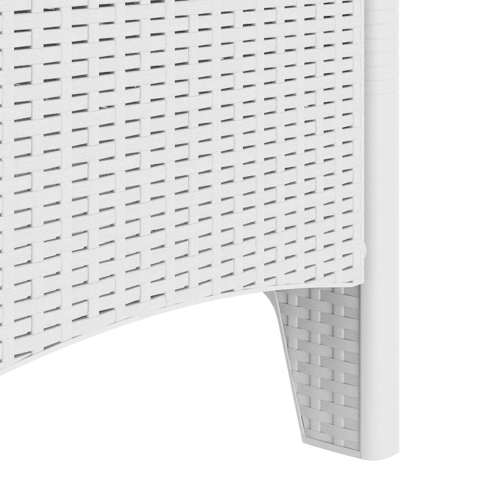 Tuinstoel met kussen 4 pcs Wit 53 x 49 x 85 cm Polypropyleen is nu te koop bij PeponiXL, paradijselijk wonen!