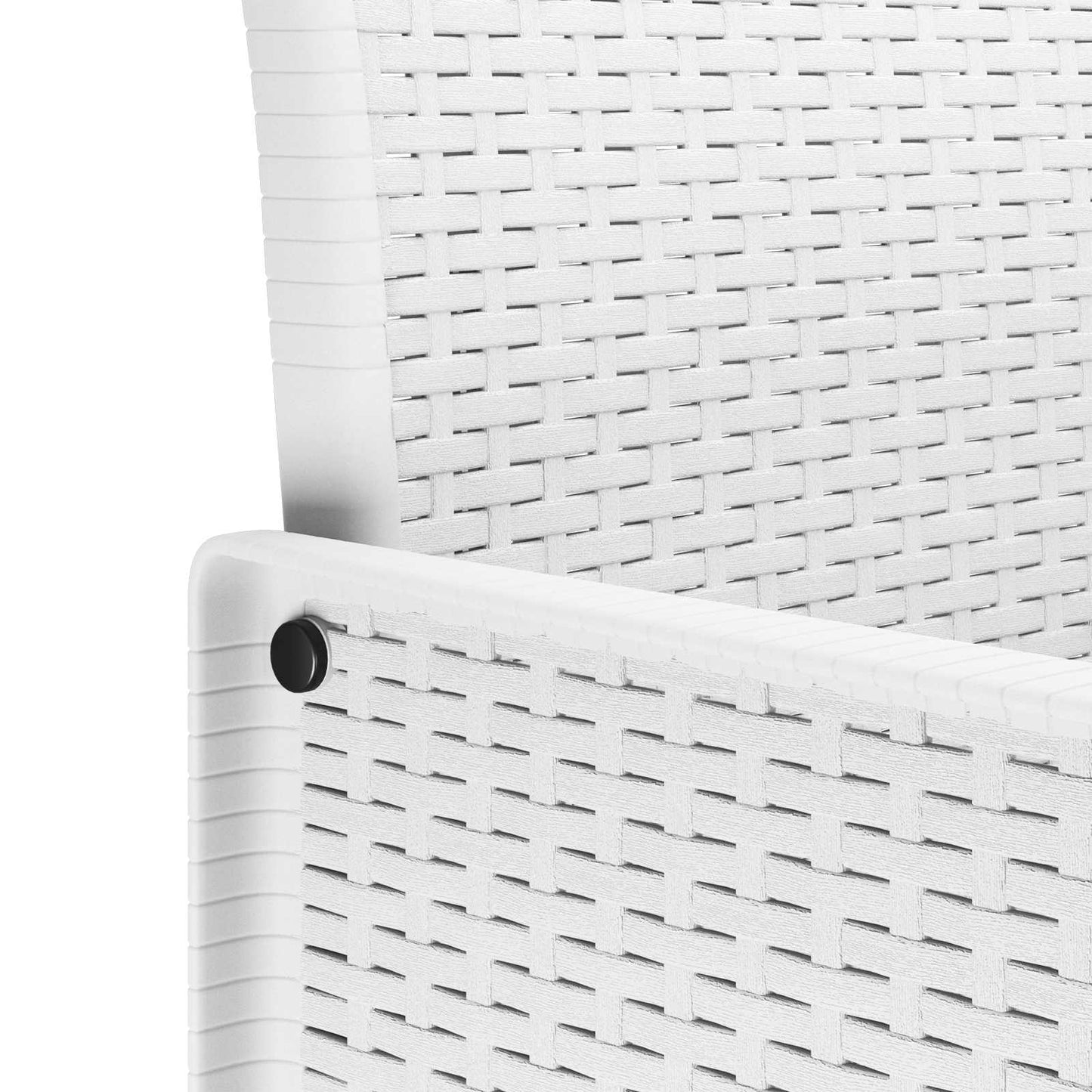 Tuinstoel met kussen 4 pcs Wit 53 x 49 x 85 cm Polypropyleen is nu te koop bij PeponiXL, paradijselijk wonen!