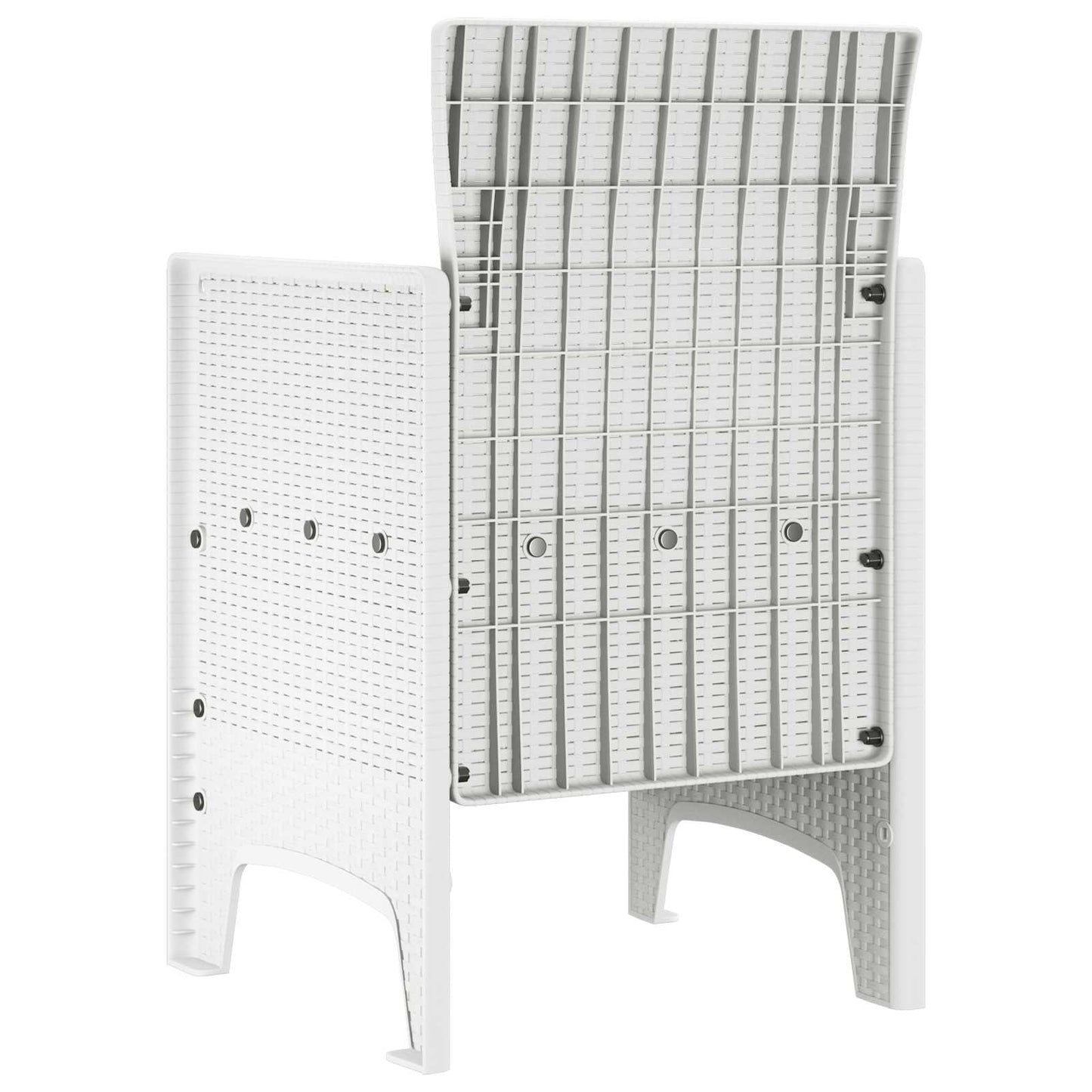 Tuinstoel met kussen 4 pcs Wit 53 x 49 x 85 cm Polypropyleen is nu te koop bij PeponiXL, paradijselijk wonen!