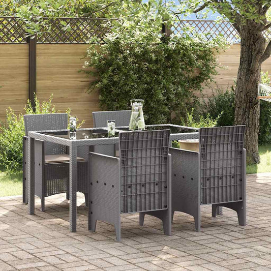Tuinstoel 4 pcs Lichtgrijs 53 x 49 x 85 cm Polypropyleen is nu te koop bij PeponiXL, paradijselijk wonen!