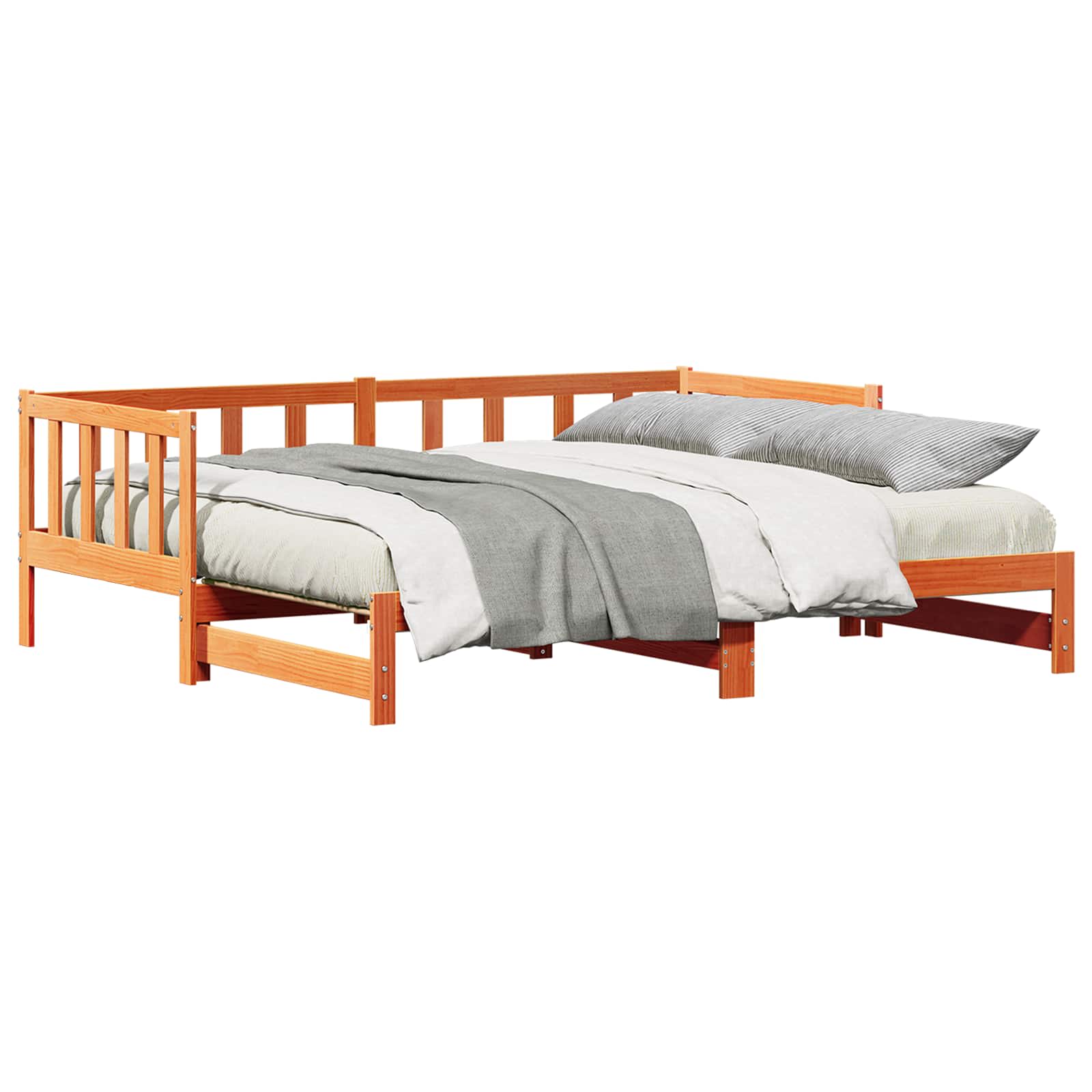 Dagbed met uittrekbed Wasbruin 203,5 x 184 x 66 cm is nu te koop bij PeponiXL, paradijselijk wonen!