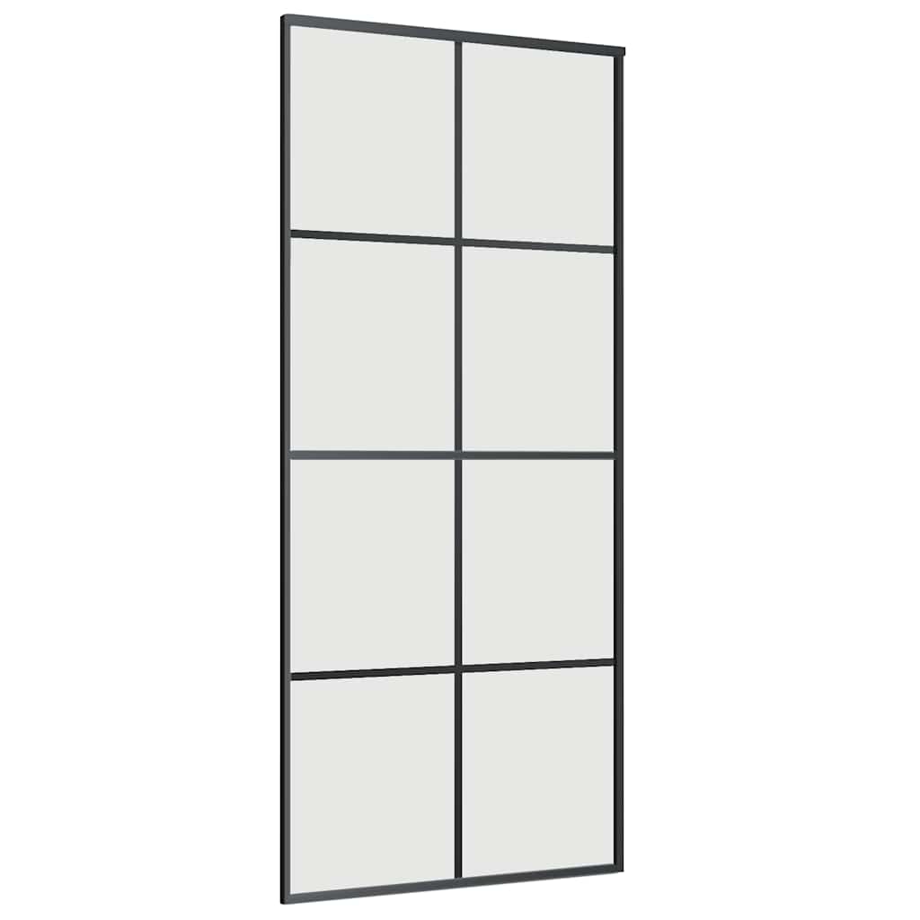 Schuifdeur met beslagset 90x205 cm ESG glas zwart is nu te koop bij PeponiXL, paradijselijk wonen!