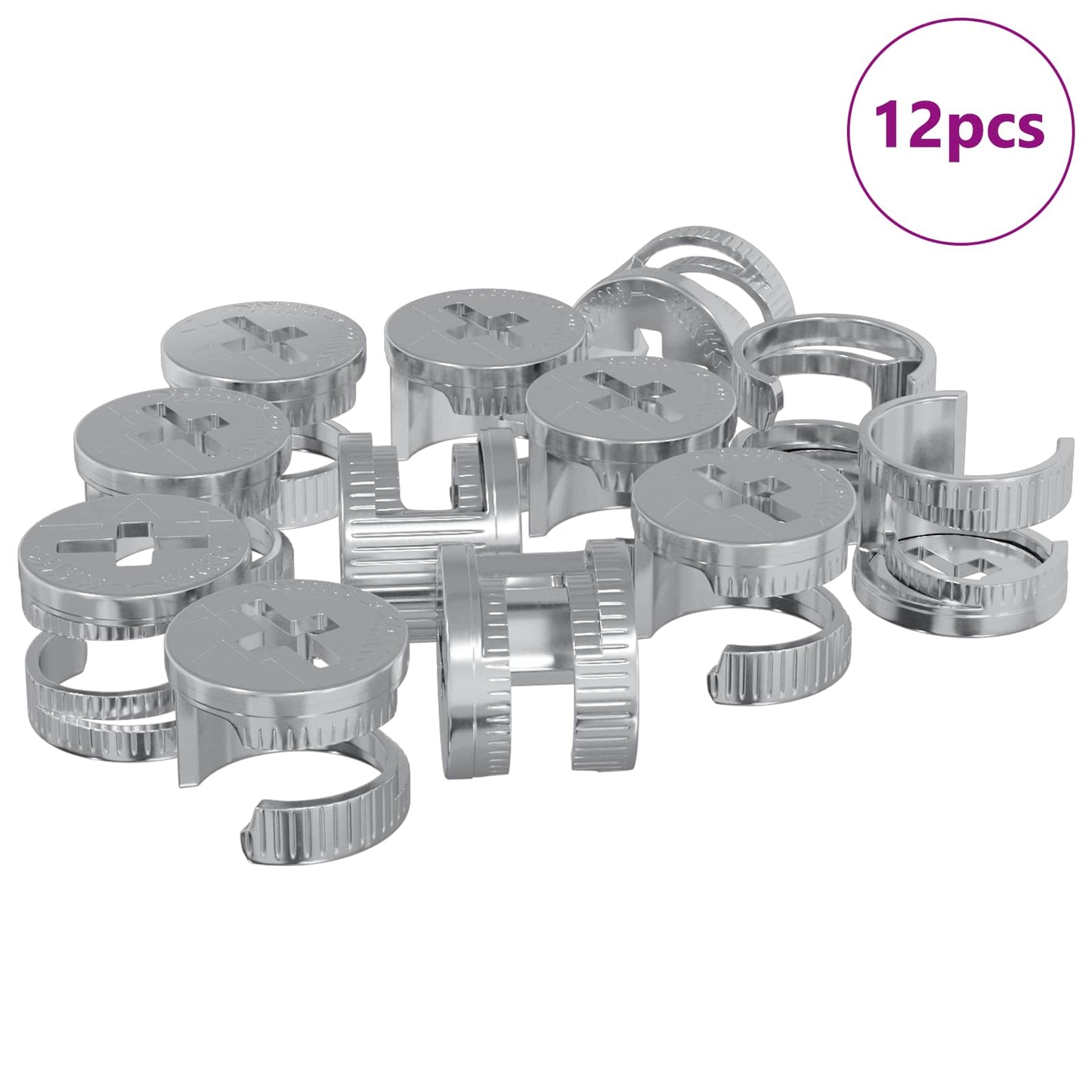 Cam Lock Moeren 12 pcs Zilver 12 x 10 mm Metaal is nu te koop bij PeponiXL, paradijselijk wonen!