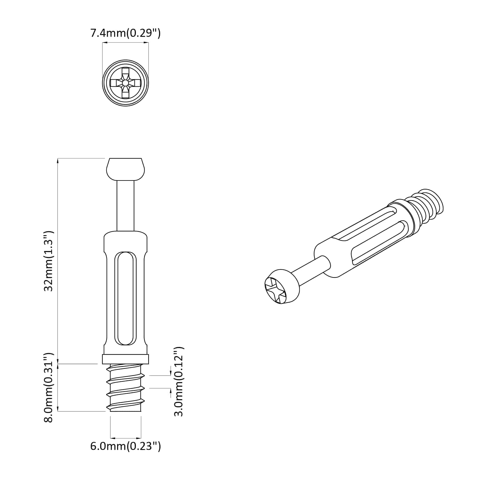 Cam Lock Bout 4000 pcs Zilver en Zwart Metaal is nu te koop bij PeponiXL, paradijselijk wonen!