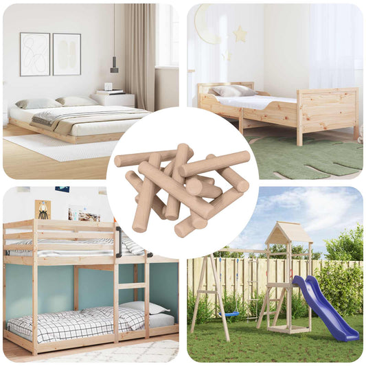 Houten Dowels 12 pcs Bruin Ø6 x 40 mm Massief hout is nu te koop bij PeponiXL, paradijselijk wonen!