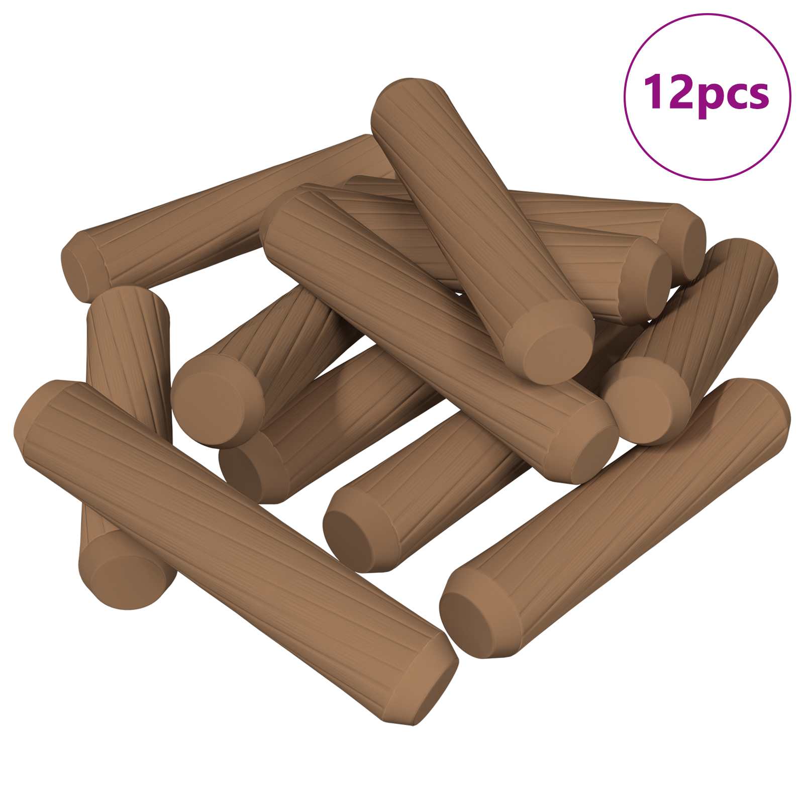 Houten Dowels 12 pcs Bruin Ø 8 x 35 mm Massief hout is nu te koop bij PeponiXL, paradijselijk wonen!