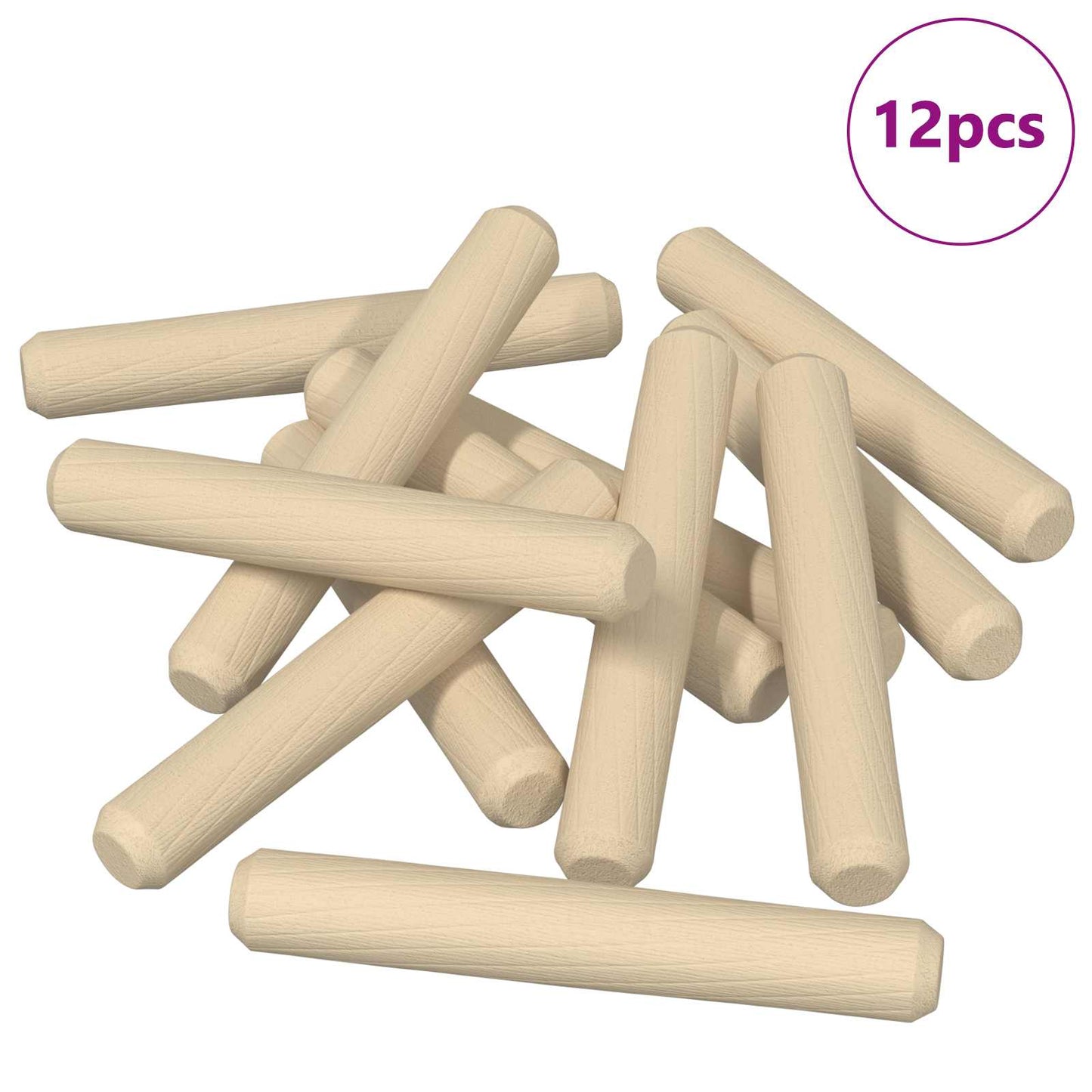 Houten Dowels 12 pcs Bruin Ø 8 x 50 mm Massief hout is nu te koop bij PeponiXL, paradijselijk wonen!