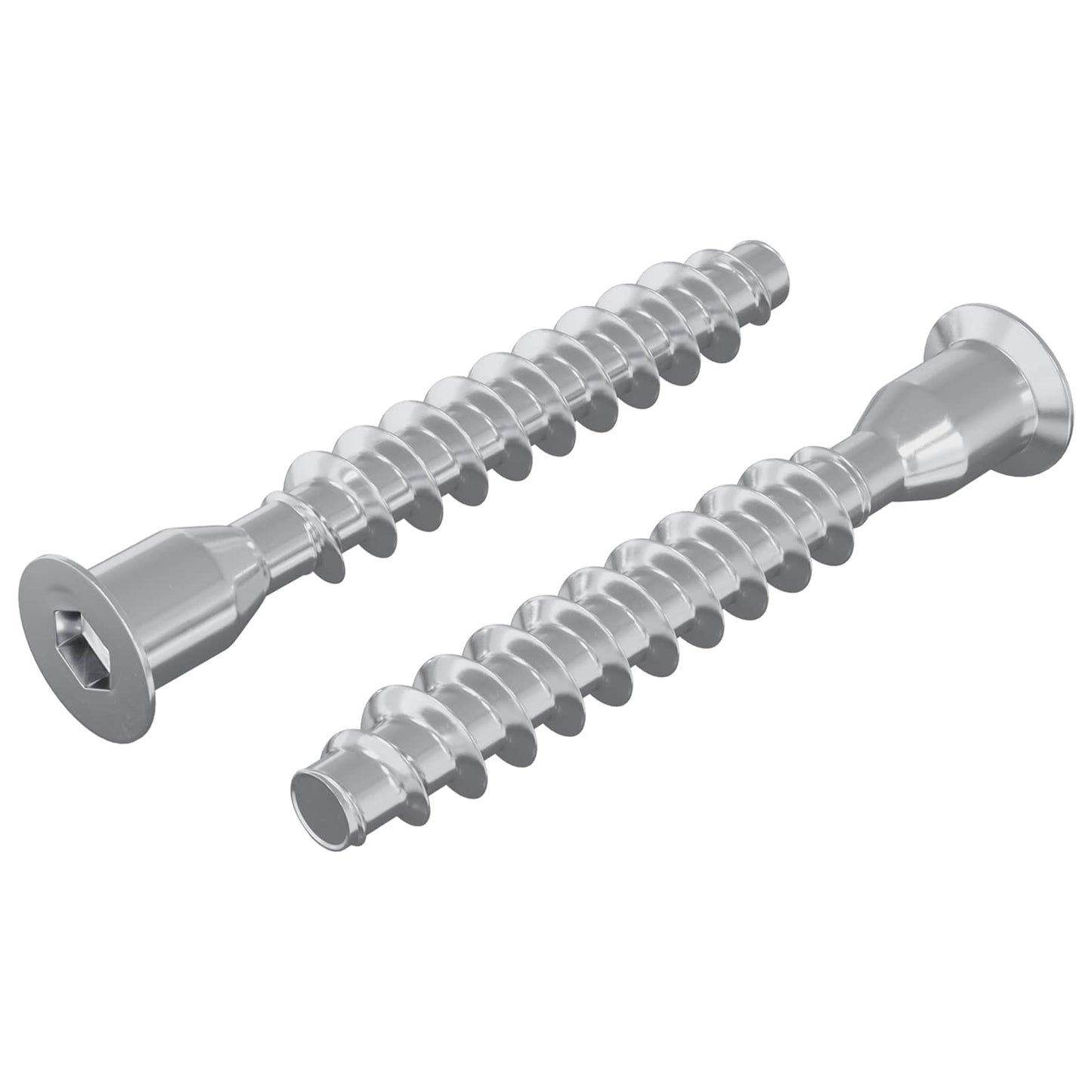 Confirmatschroeven 2 pcs Zilver Ø7 x 50 mm Metaal is nu te koop bij PeponiXL, paradijselijk wonen!