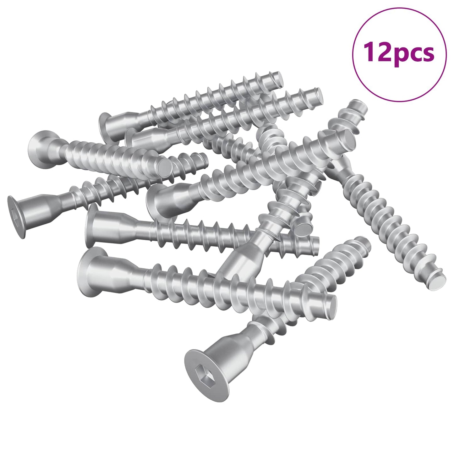 Confirmatschroeven 12 pcs Zilver Ø7 x 50 mm Metaal is nu te koop bij PeponiXL, paradijselijk wonen!