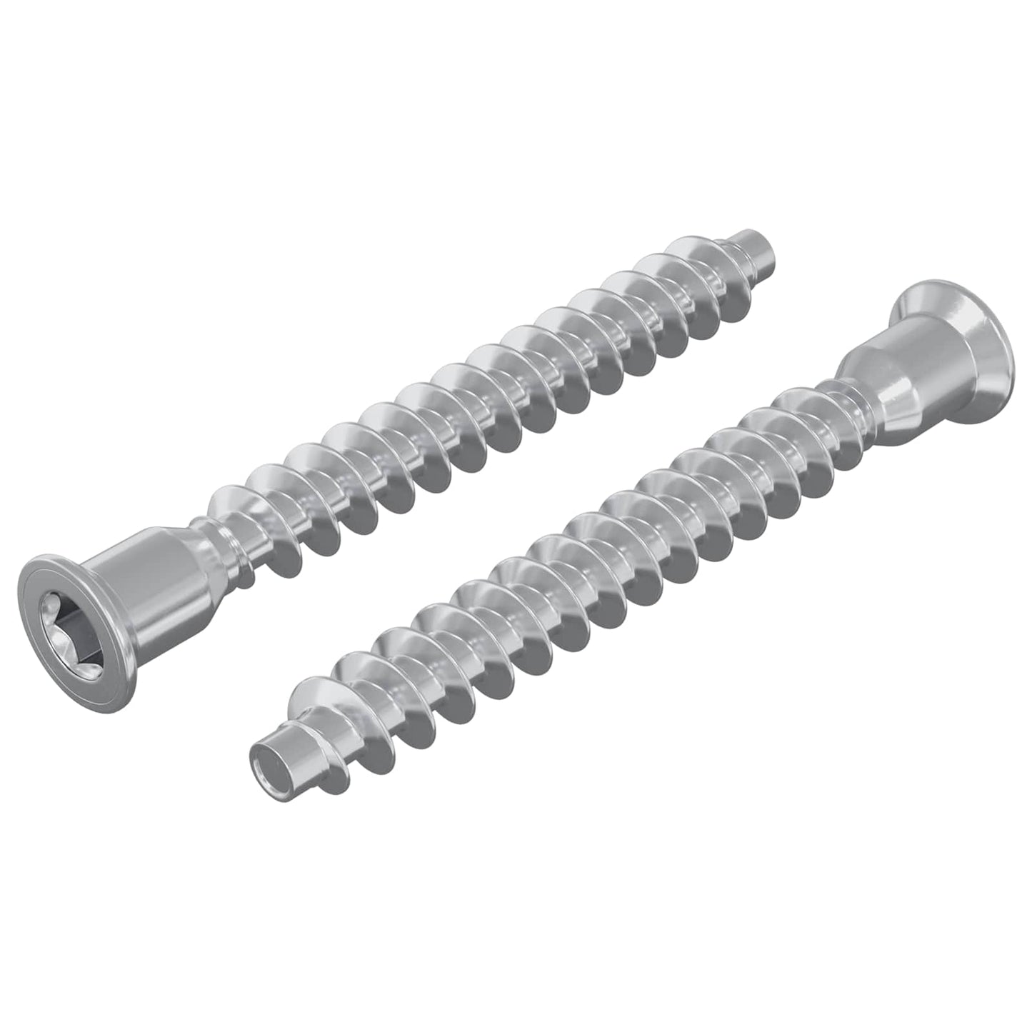 Confirmatschroeven 2 pcs Zilver Ø7 x 58 mm Metaal is nu te koop bij PeponiXL, paradijselijk wonen!