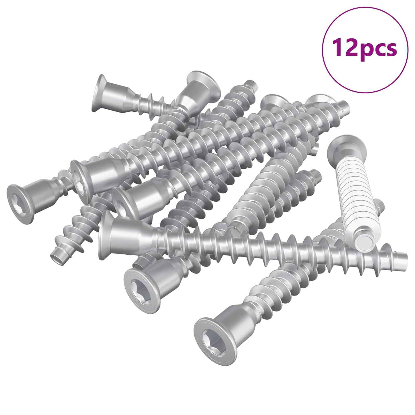 Confirmatschroeven 12 pcs Zilver Ø7 x 58 mm Metaal is nu te koop bij PeponiXL, paradijselijk wonen!