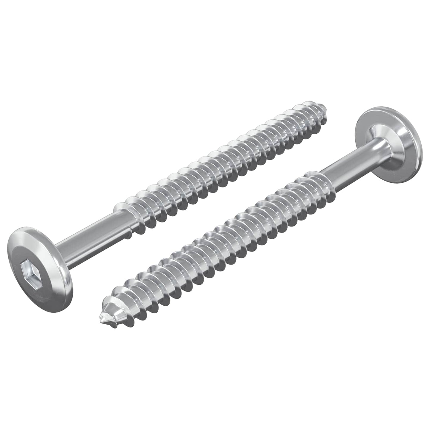 Houten Schroeven 2 pcs Zilver M6 x 70 mm Staal is nu te koop bij PeponiXL, paradijselijk wonen!