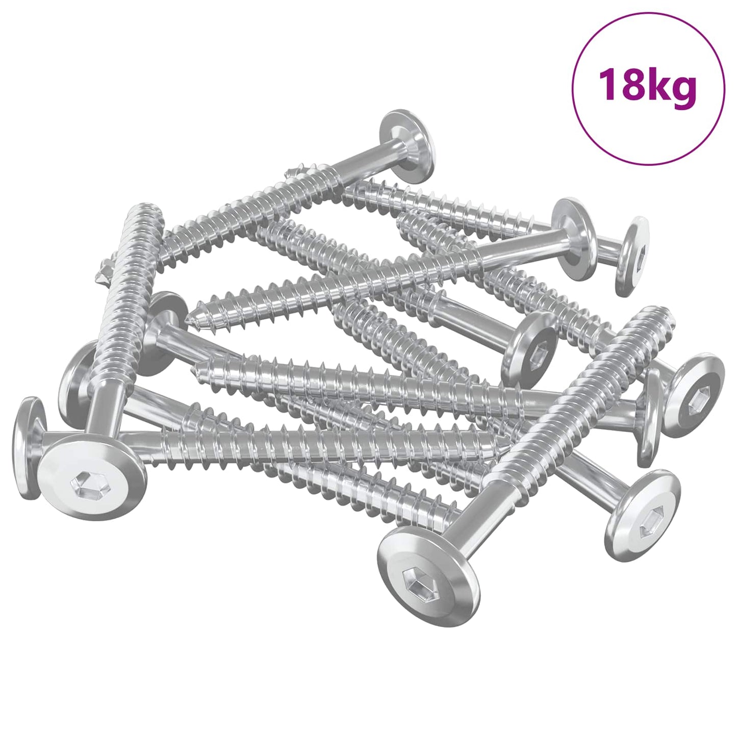 Houten Schroeven 1350 pcs Zilver Staal is nu te koop bij PeponiXL, paradijselijk wonen!