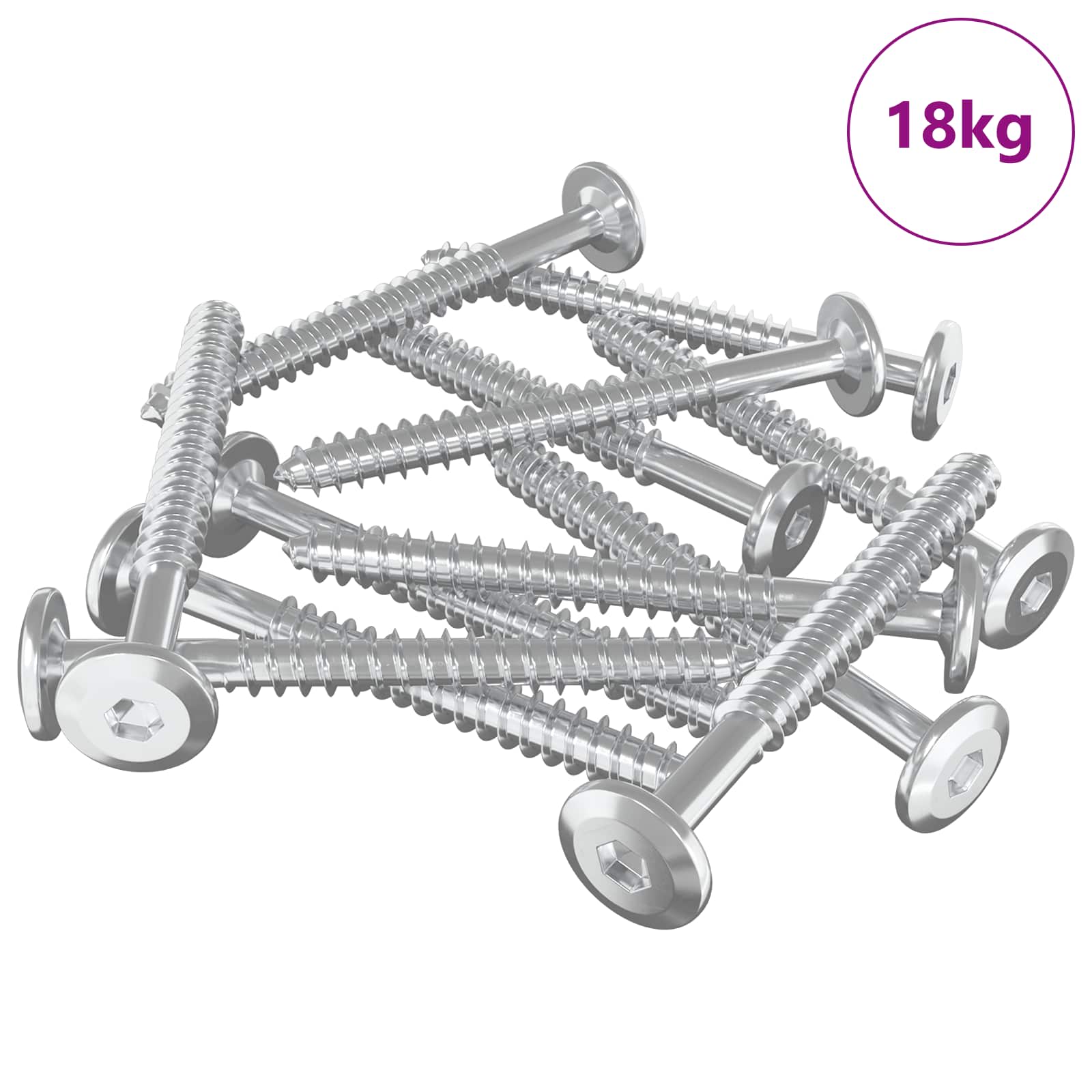 Houten Schroeven 1350 pcs Zilver Staal is nu te koop bij PeponiXL, paradijselijk wonen!