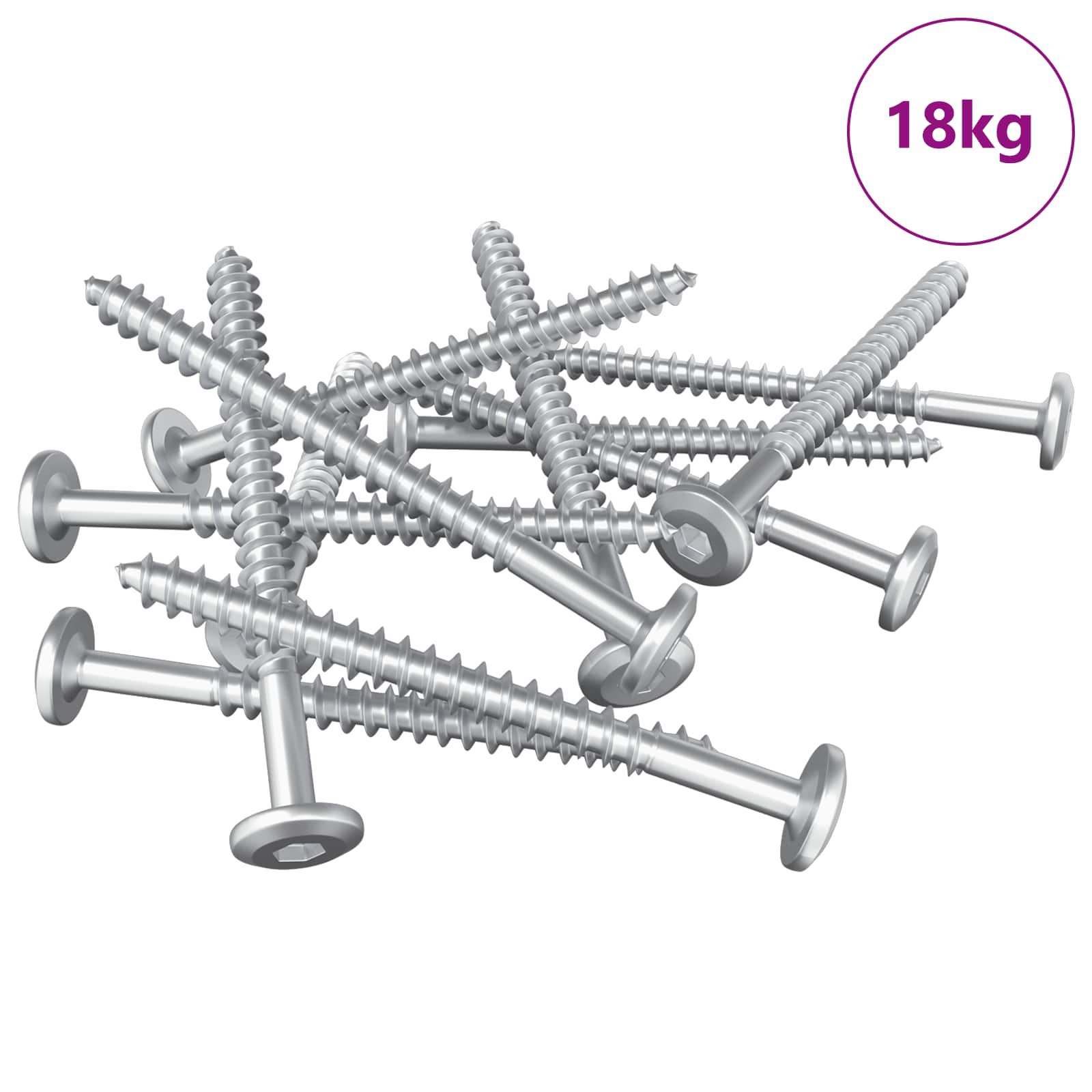 Houten Schroeven 1900 pcs Zilver Staal is nu te koop bij PeponiXL, paradijselijk wonen!