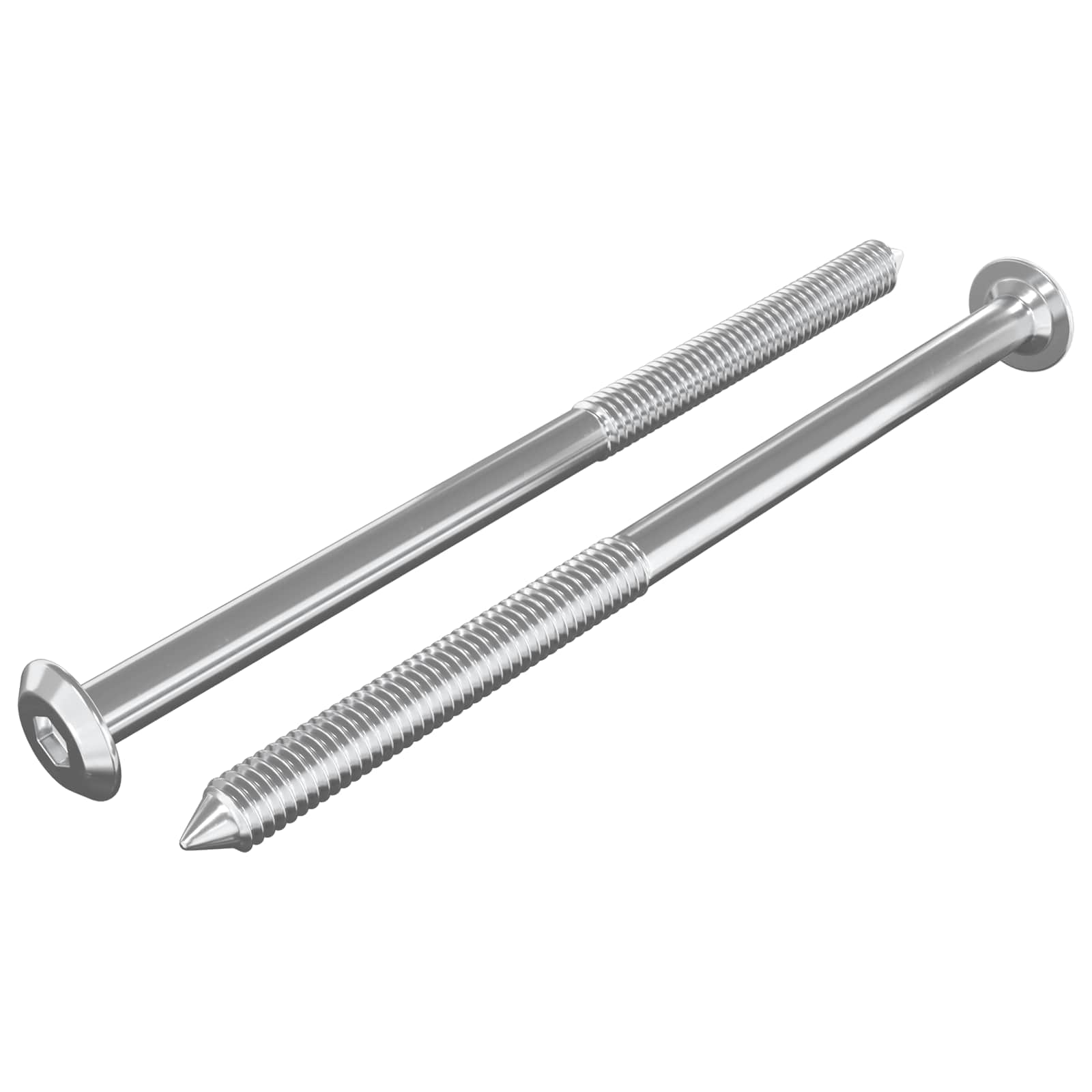 Meubelschroeven 2 pcs Zilver M6 x 100 mm Staal is nu te koop bij PeponiXL, paradijselijk wonen!
