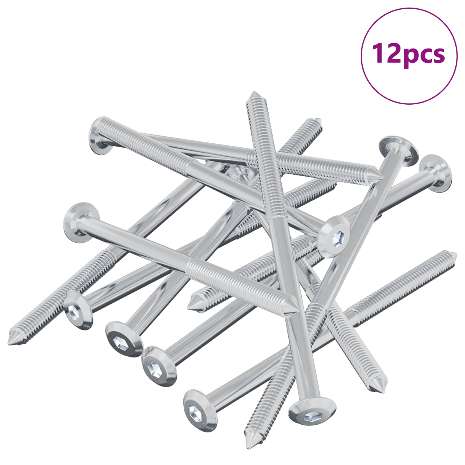 Bout 12 pcs Zilver M6 x 100 mm Staal is nu te koop bij PeponiXL, paradijselijk wonen!