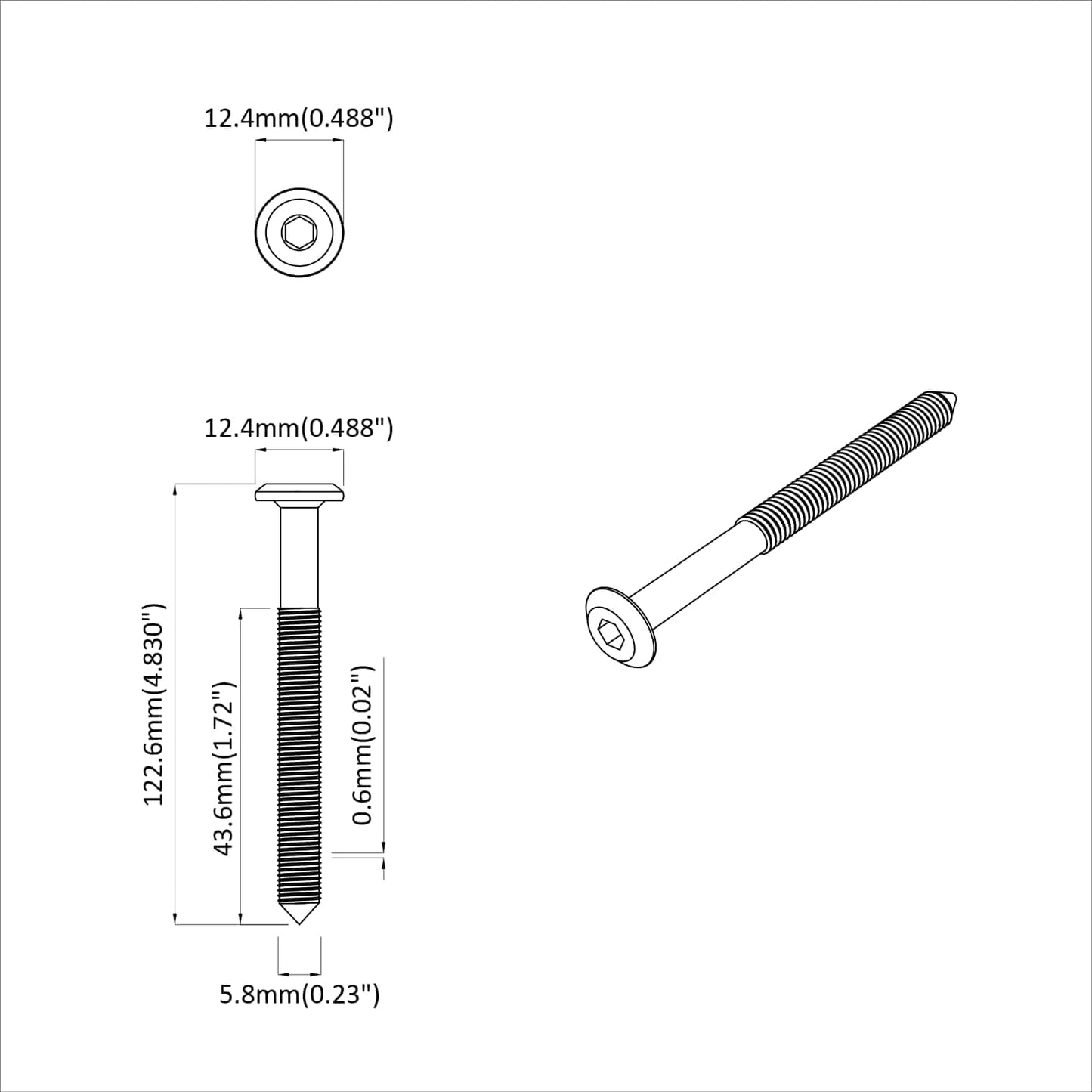 Bout 2 pcs Zilver M6 x 120 mm Staal is nu te koop bij PeponiXL, paradijselijk wonen!