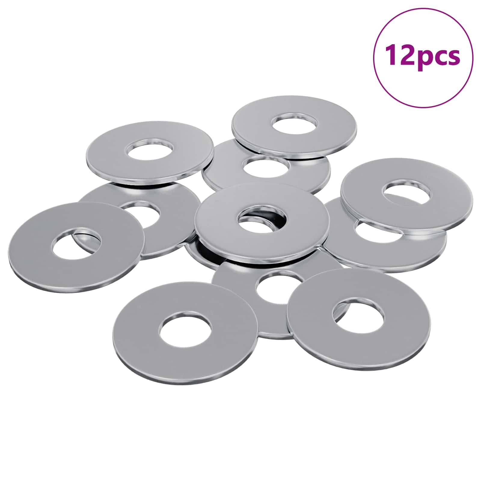 Washers 12 pcs Zilver 18 x 18 x 1,2 mm IJzer is nu te koop bij PeponiXL, paradijselijk wonen!