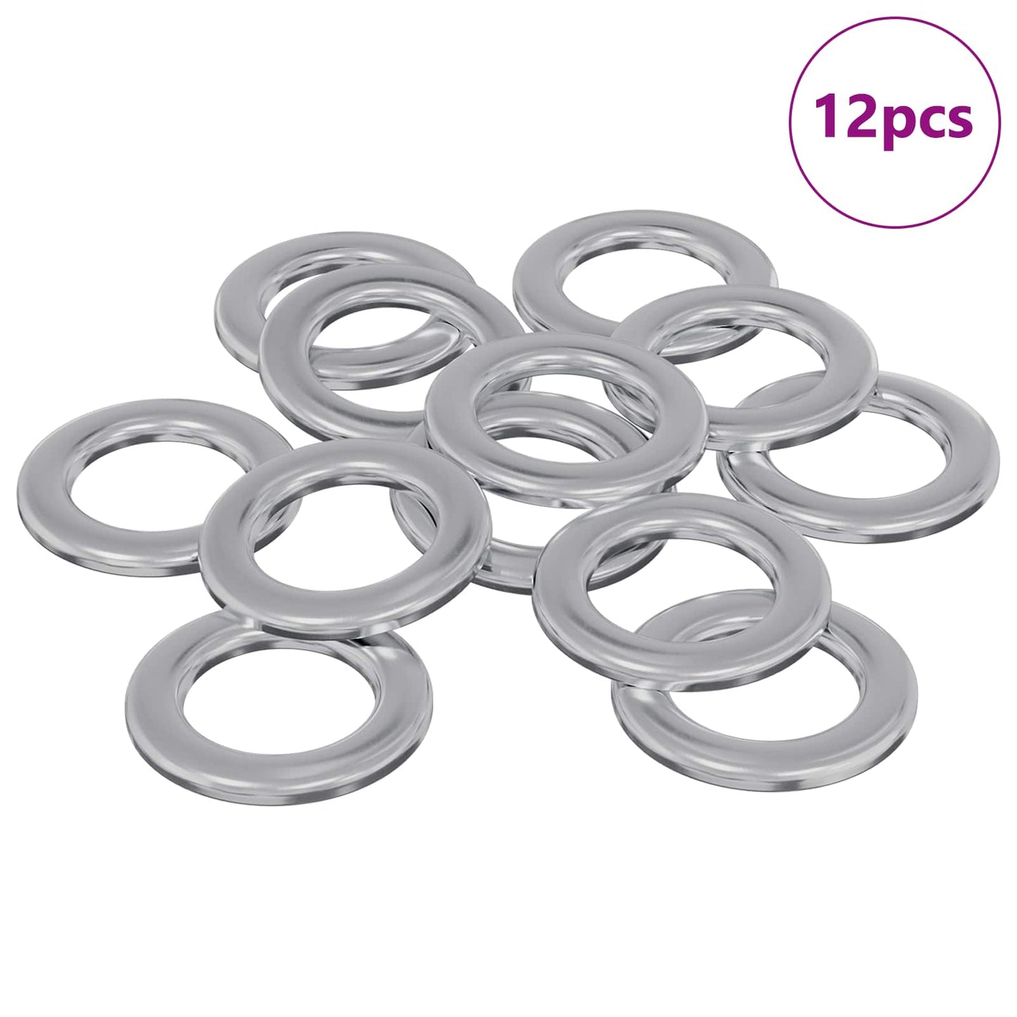 Washers 12 pcs Zilver 10 x 10 x 0,8 mm IJzer is nu te koop bij PeponiXL, paradijselijk wonen!