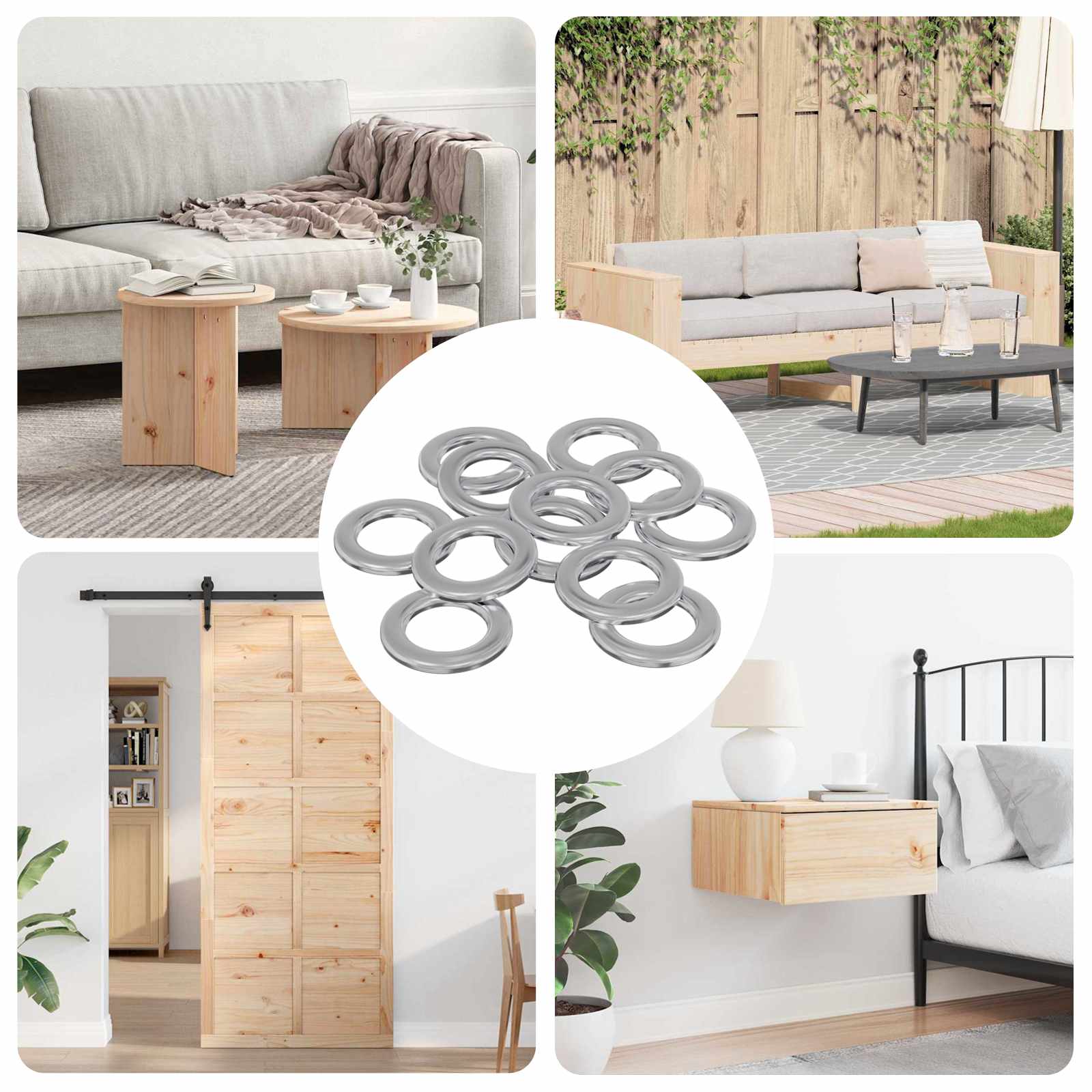 Washers 52941 pcs Zilver IJzer is nu te koop bij PeponiXL, paradijselijk wonen!