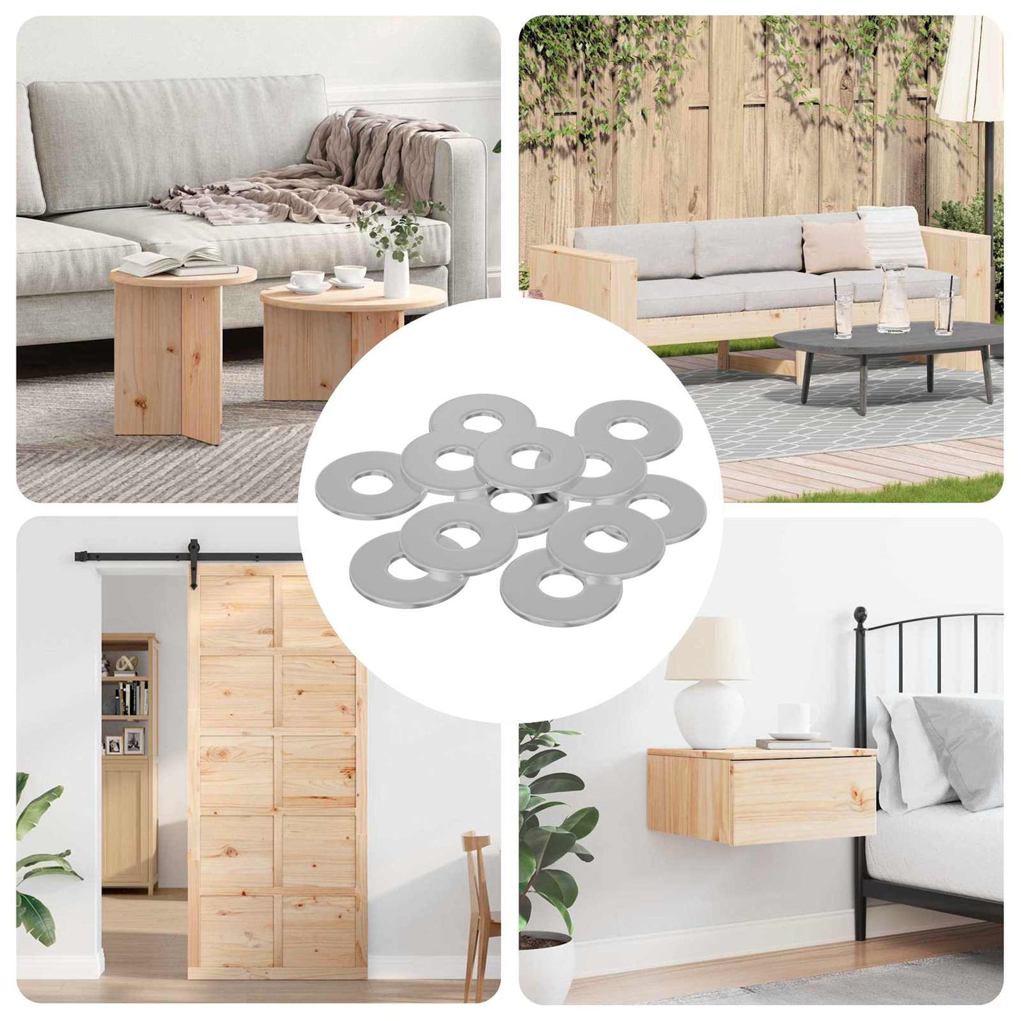 Washers 33962 pcs Zilver IJzer is nu te koop bij PeponiXL, paradijselijk wonen!