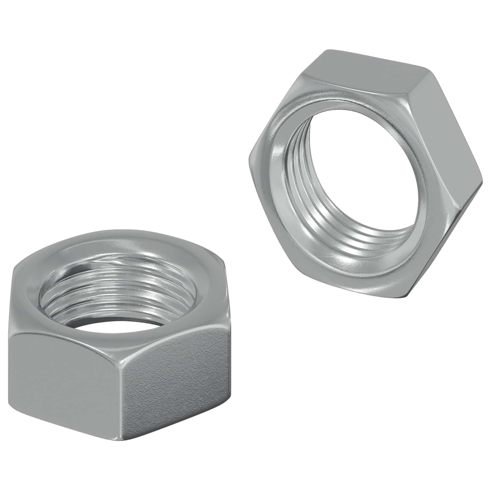 Zeshoekige Moer 2 pcs Zilver M6 Metaal is nu te koop bij PeponiXL, paradijselijk wonen!