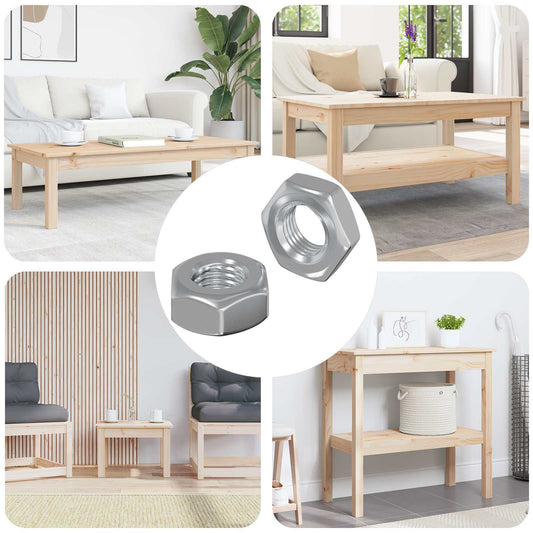 Zeshoekige Moer 2 pcs Zilver m8 Metaal is nu te koop bij PeponiXL, paradijselijk wonen!