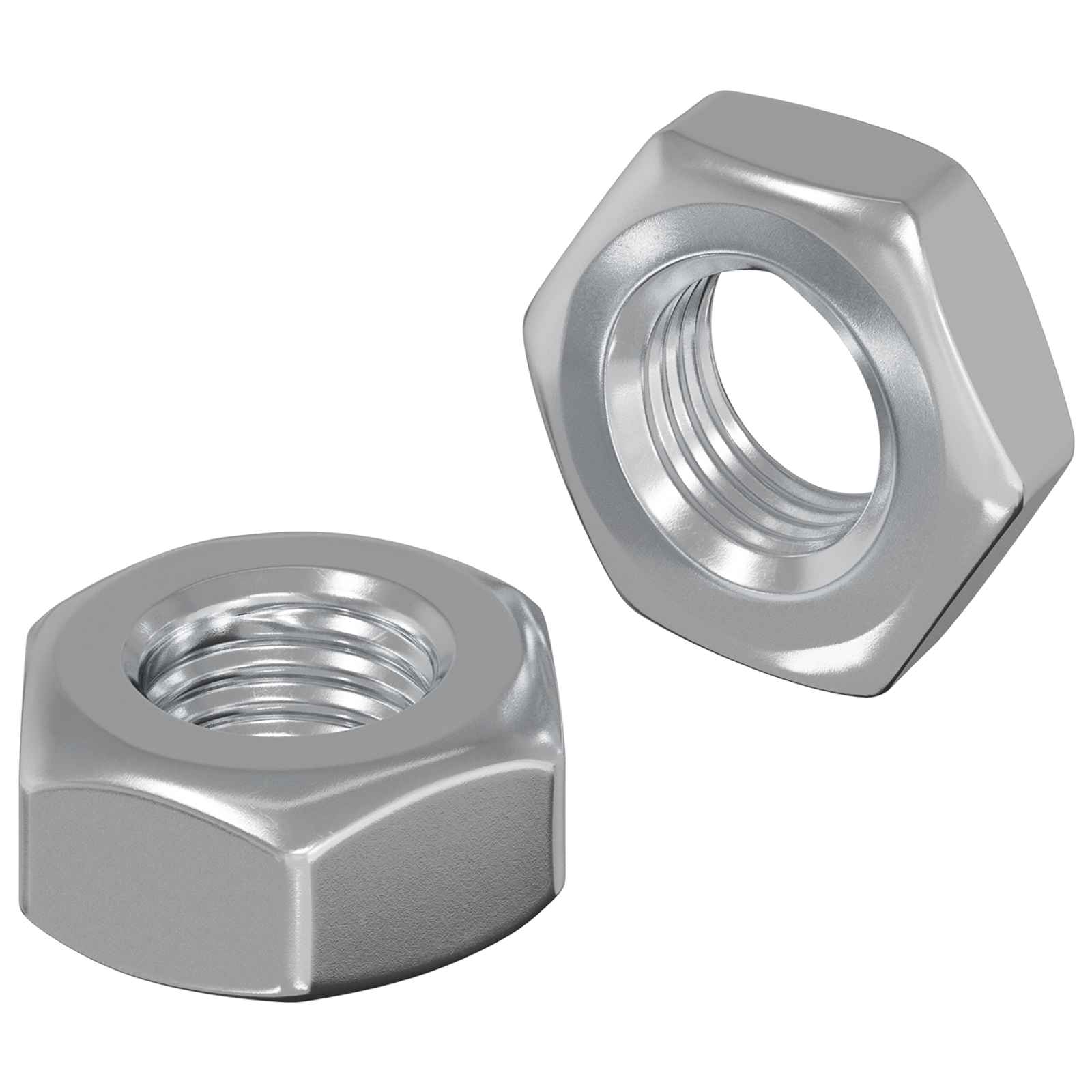 Zeshoekige Moer 2 pcs Zilver m8 Metaal is nu te koop bij PeponiXL, paradijselijk wonen!