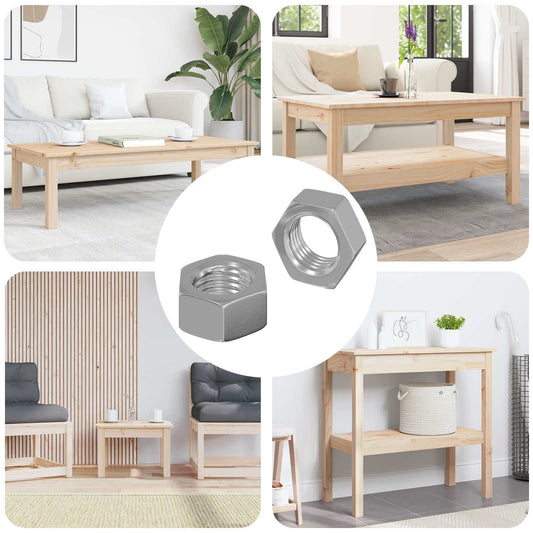 Zeshoekige Moer 2 pcs Zilver M6 Metaal is nu te koop bij PeponiXL, paradijselijk wonen!