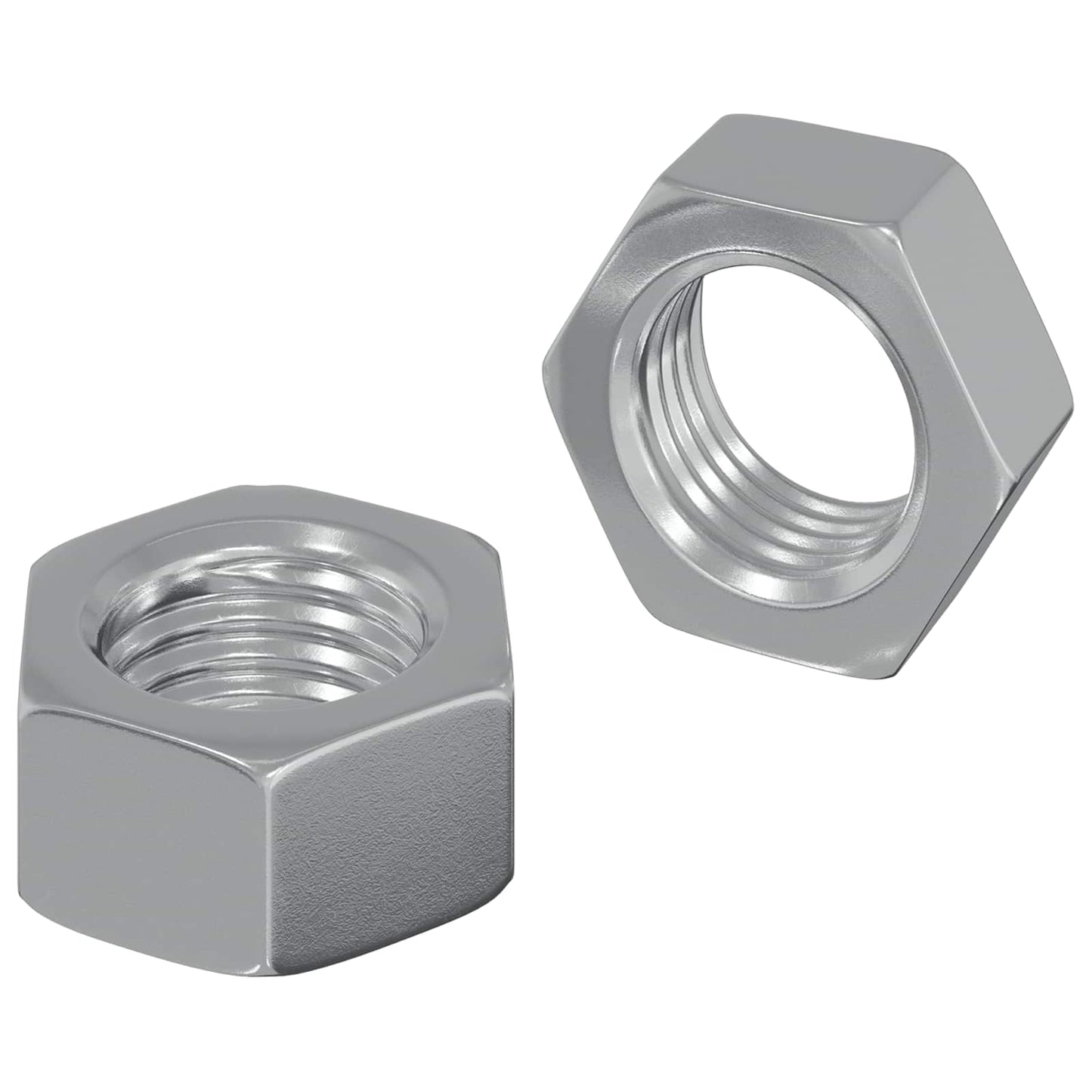 Zeshoekige Moer 2 pcs Zilver M6 Metaal is nu te koop bij PeponiXL, paradijselijk wonen!